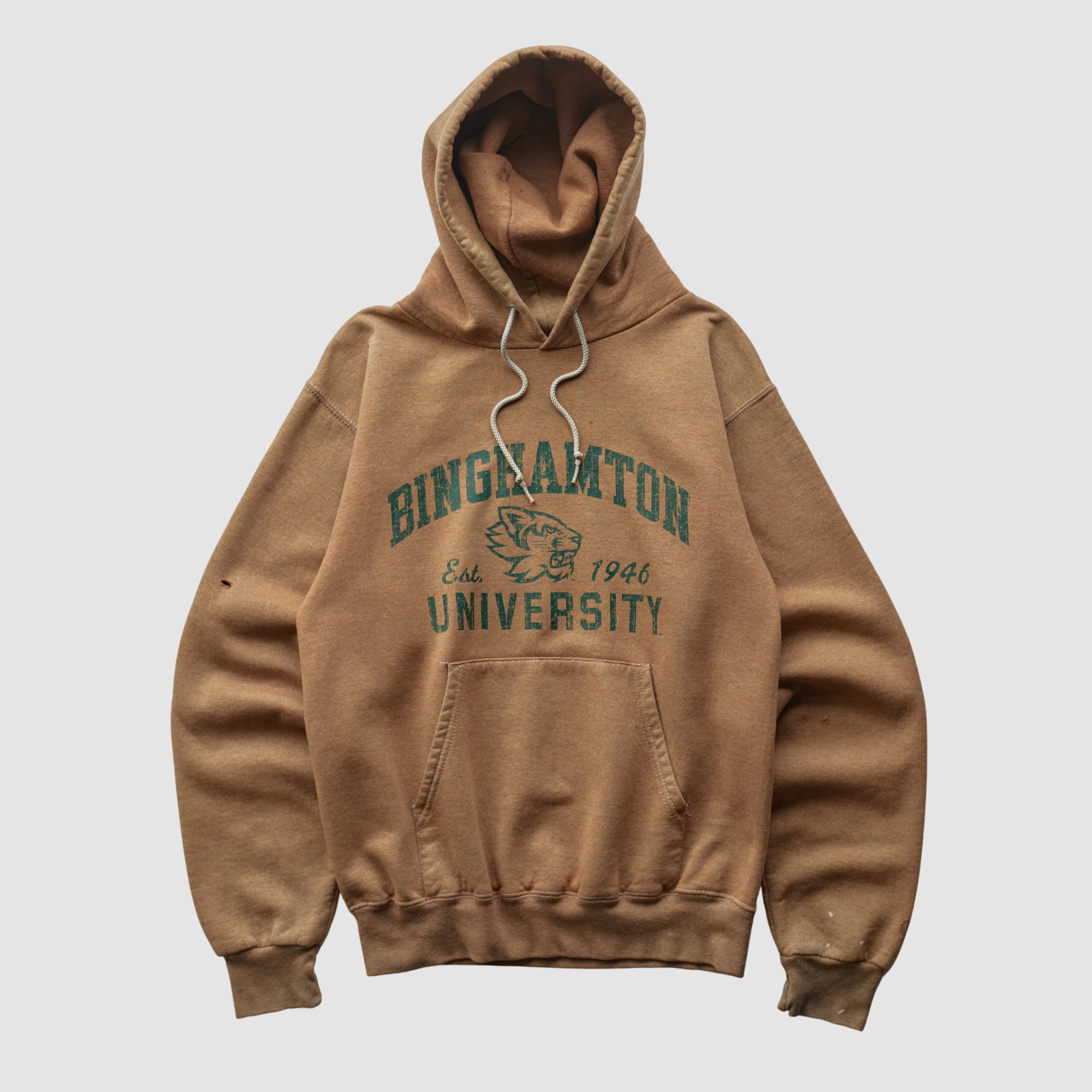 Binghamton Bearcats Champion 2000s Hooded Pullover Sweatshirt - Clay - XS