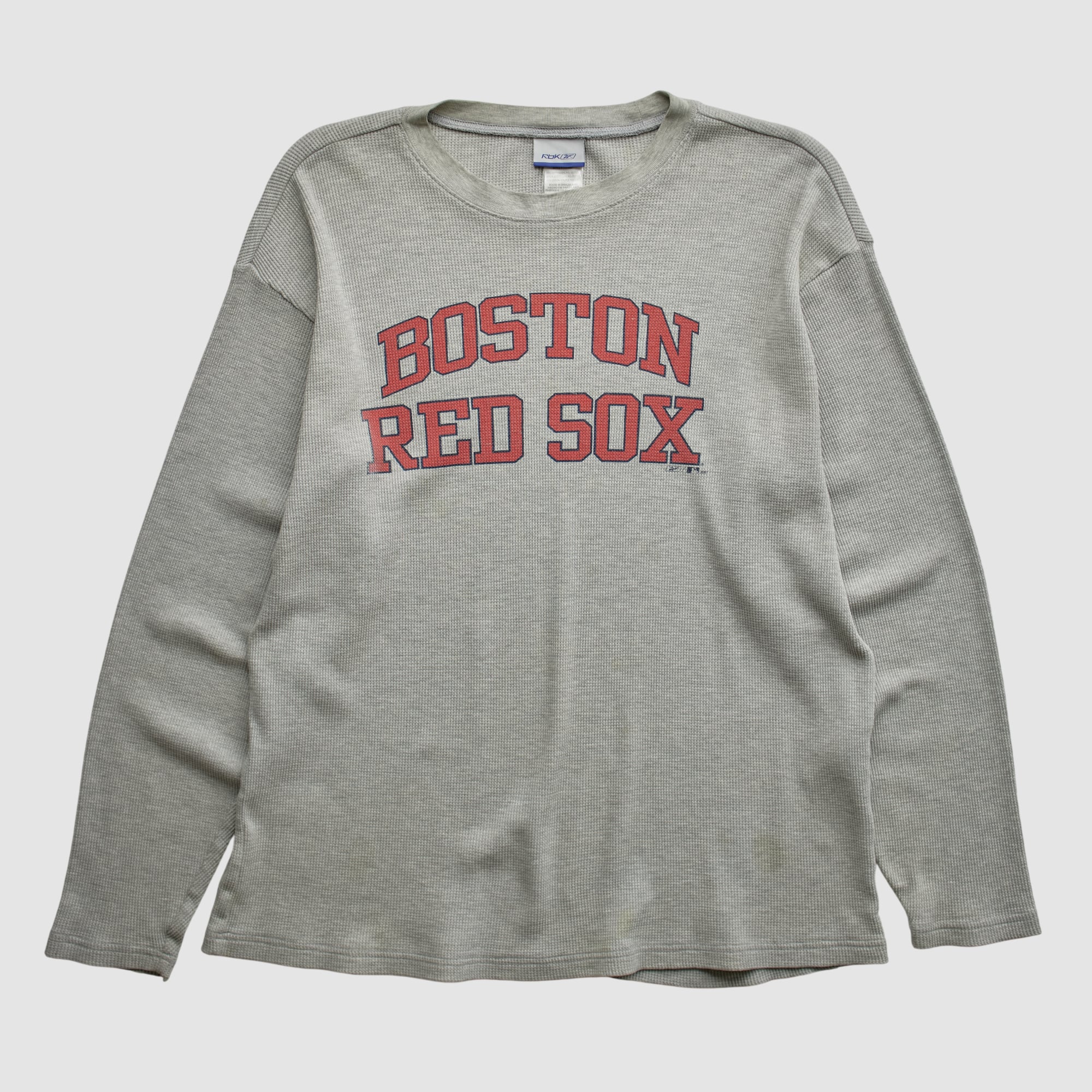 Boston Red Sox Reebok 2000s Long Sleeve Top - Gray - XL