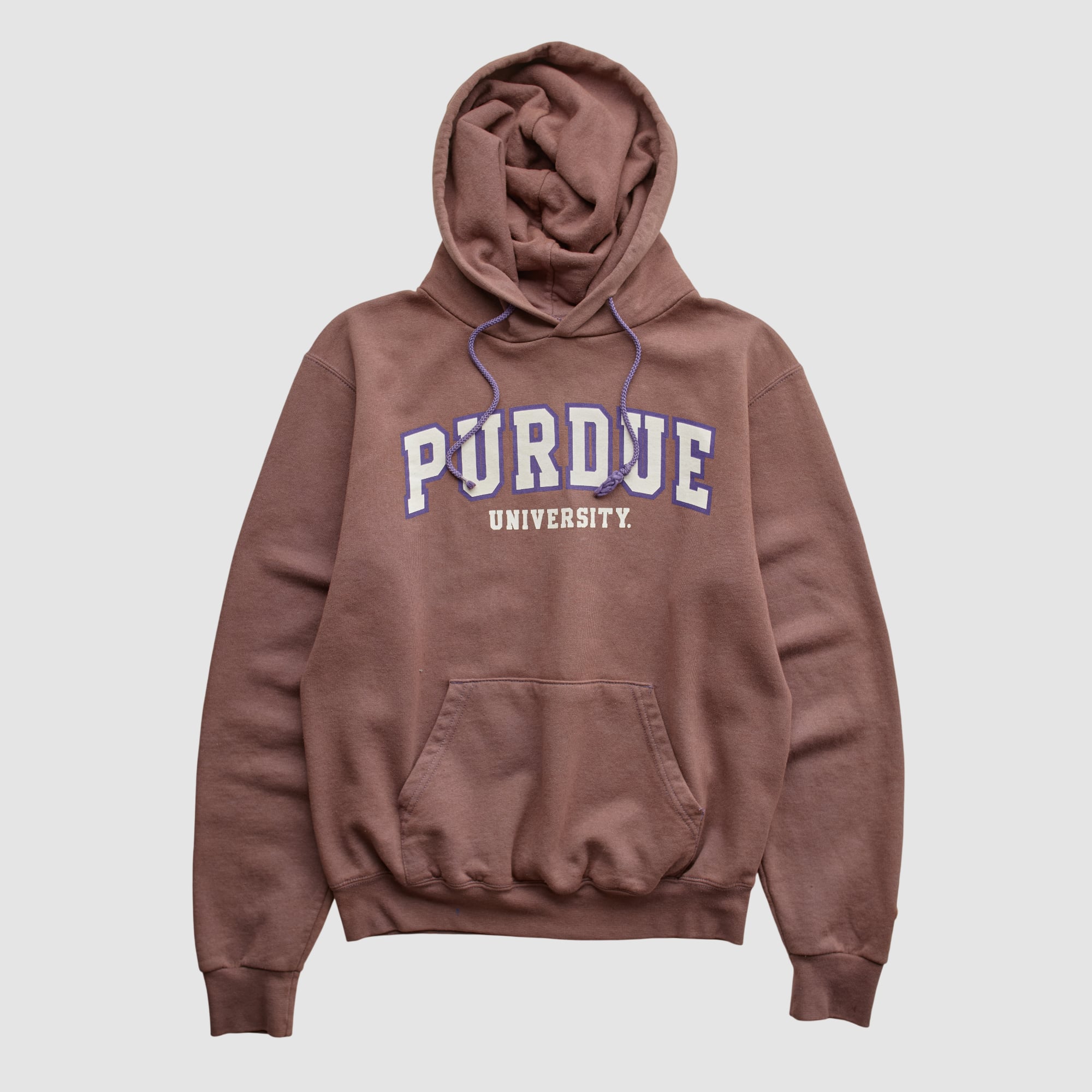 Purdue Boilermakers Champion 2000s Hooded Pullover Sweatshirt - Brown - XXS