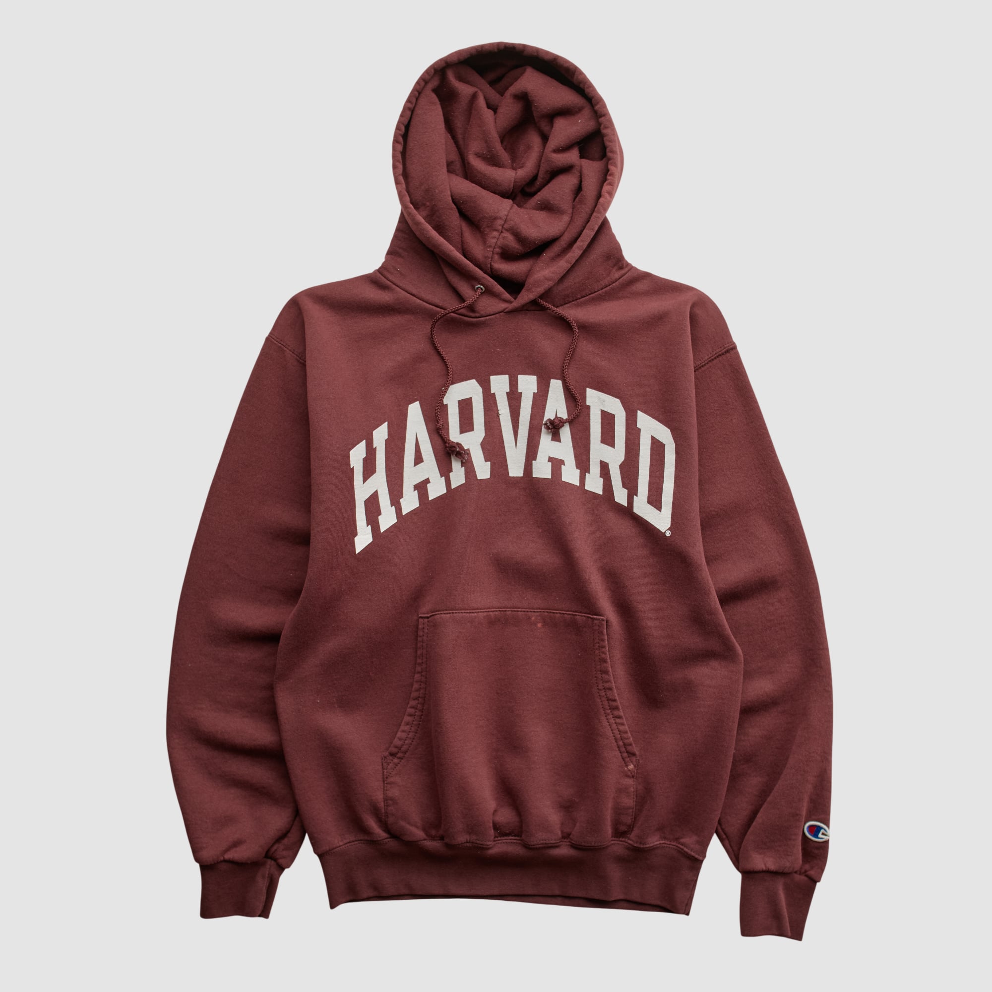 Harvard Crimson Champion 2000s Hooded Pullover Sweatshirt - Maroon - XXS