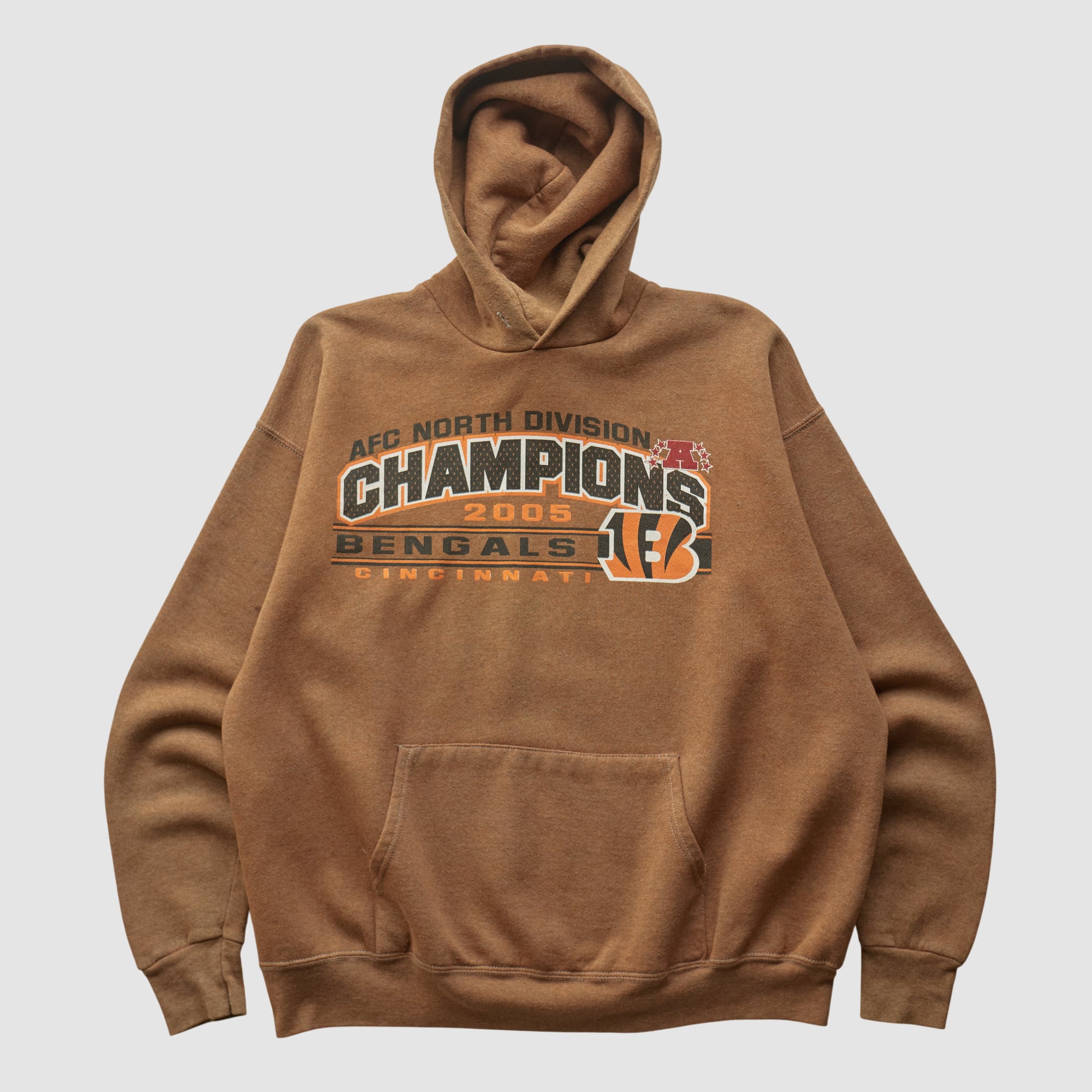 Cincinnati Bengals TSA 2005 Hooded Pullover Sweatshirt - Clay - M