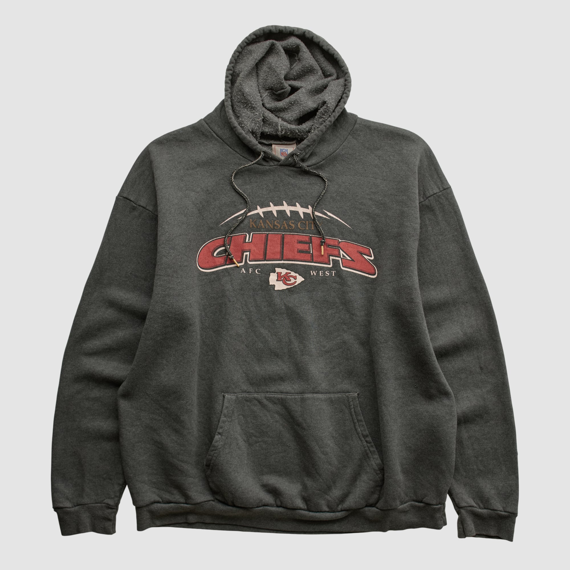 Kansas City Chiefs NFL 2000s Hooded Pullover Sweatshirt - Charcoal - L