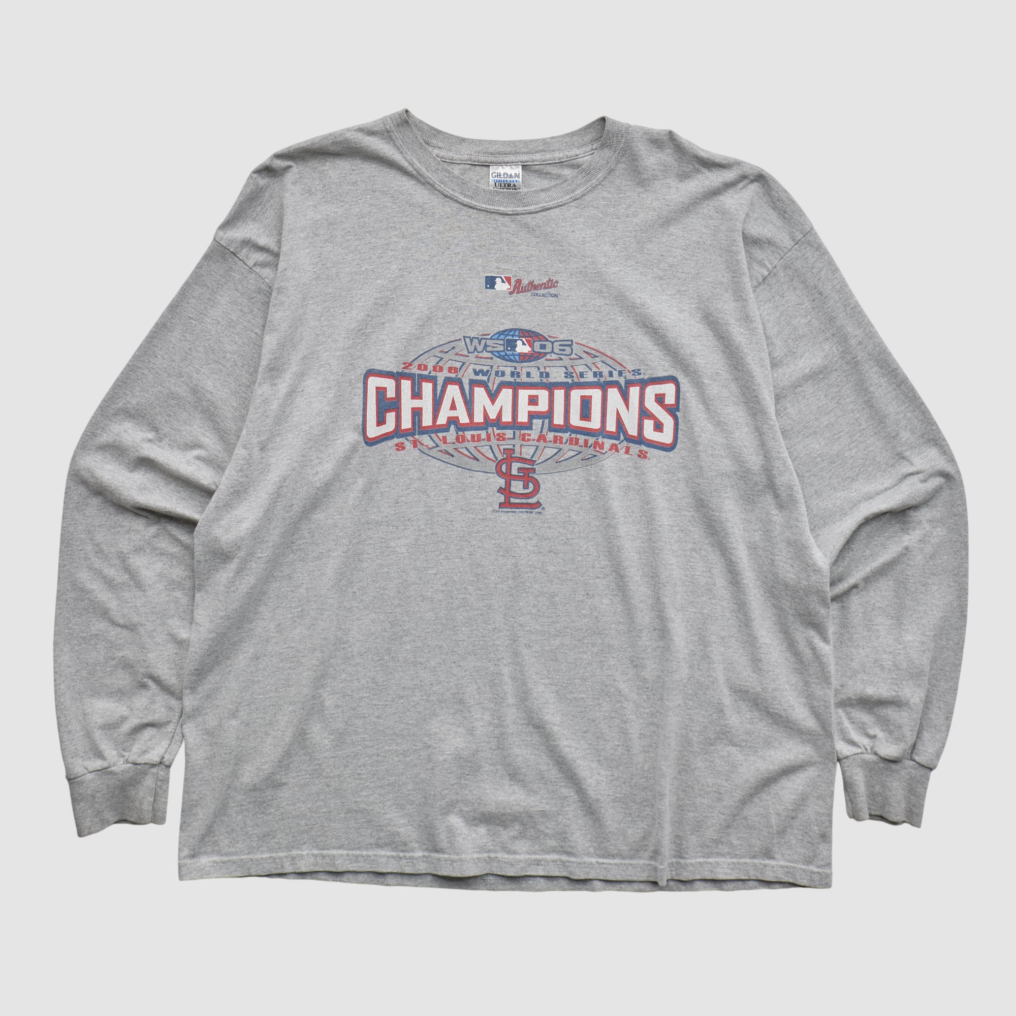 St. Louis Cardinals Gildan 2006 Long Sleeve T-shirt - Heather Gray - 2XL