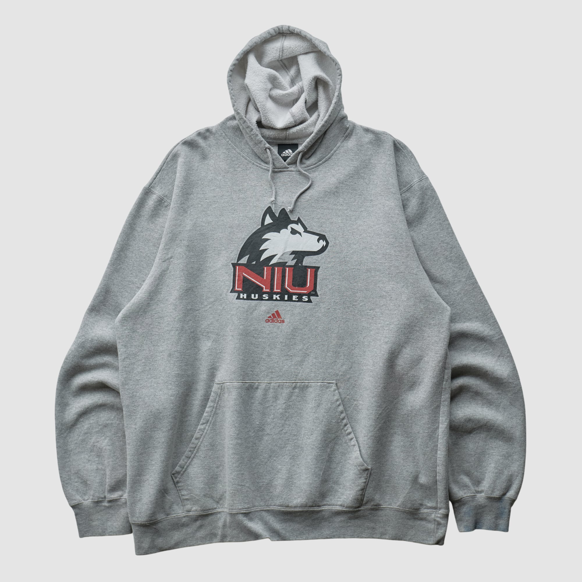 Northern Illinois Huskies Adidas 2010s Hooded Pullover Sweatshirt - Heather Gray - XL