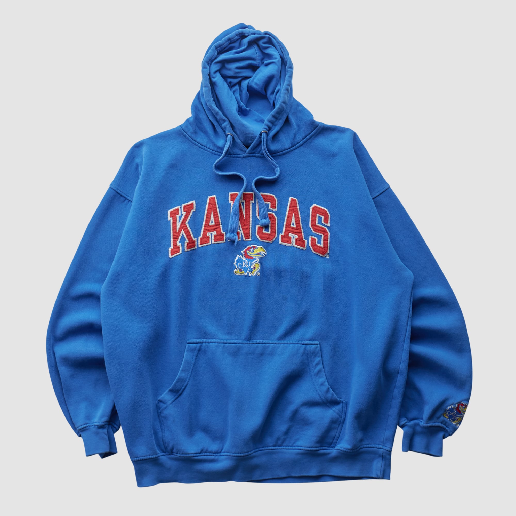 Kansas Jayhawks OVB 2010s Hooded Pullover Sweatshirt - Blue - S