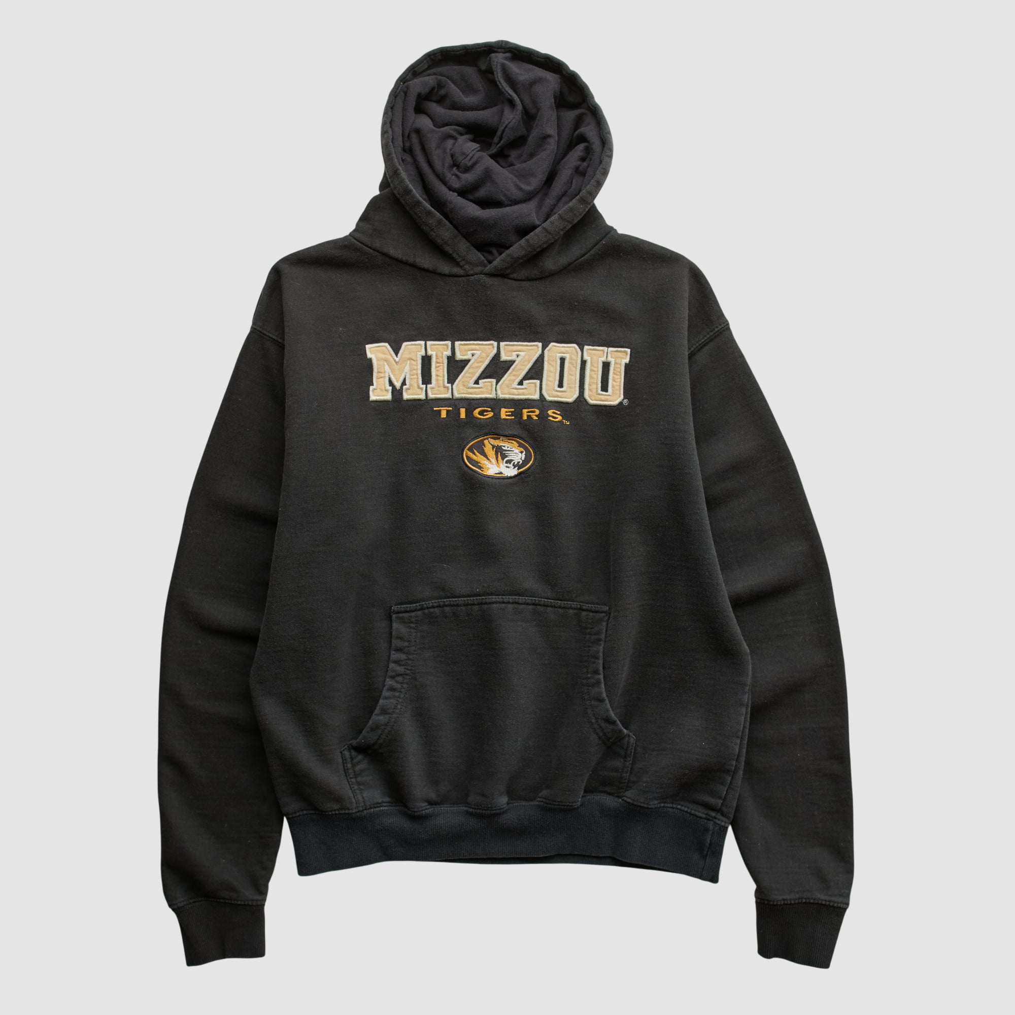 Missouri Tigers Old Varsity Brand 2000s Hooded Pullover Sweatshirt - Black - XXS