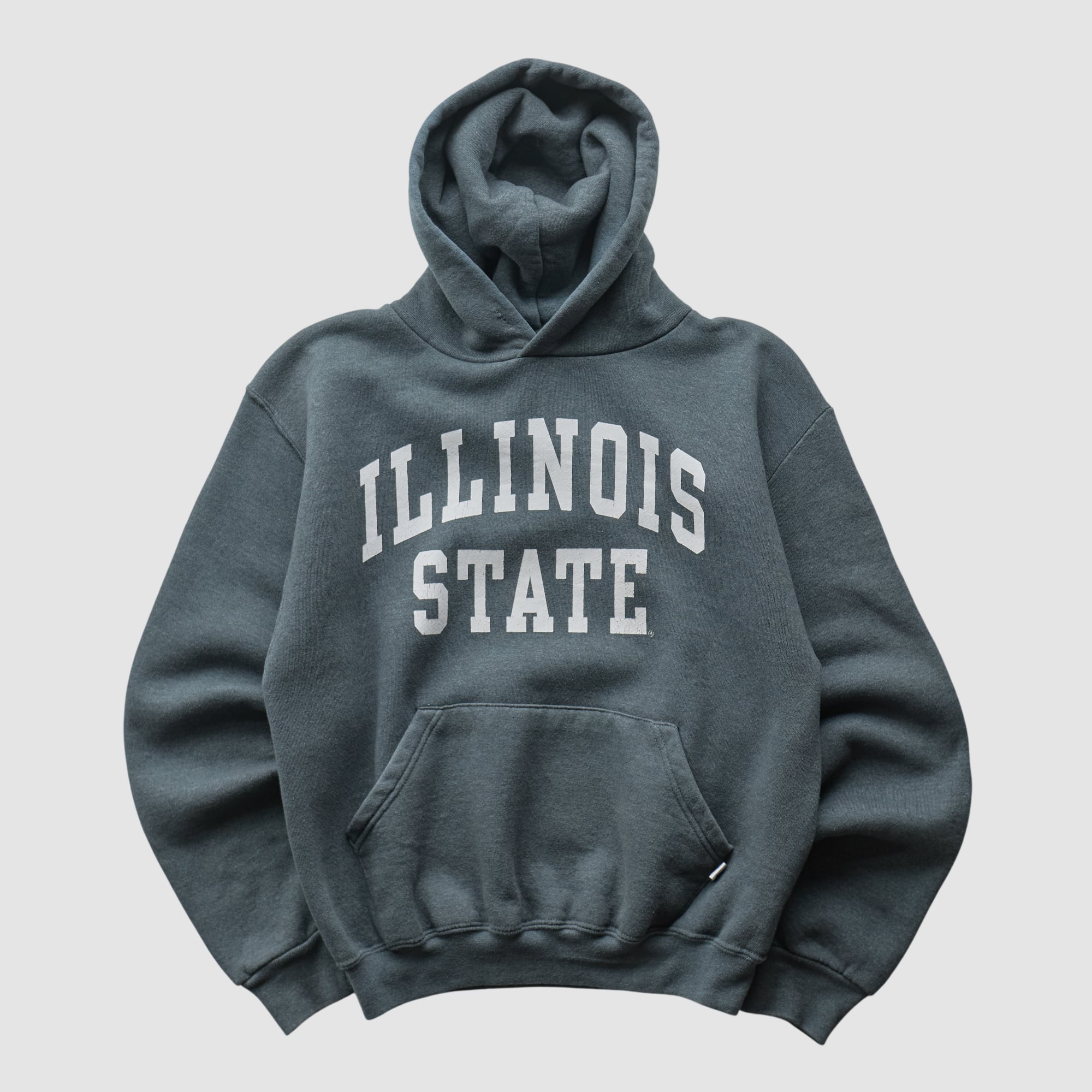 Illinois State Redbirds Russell 2000s Hooded Pullover Sweatshirt - Dark Heather Gray - XS