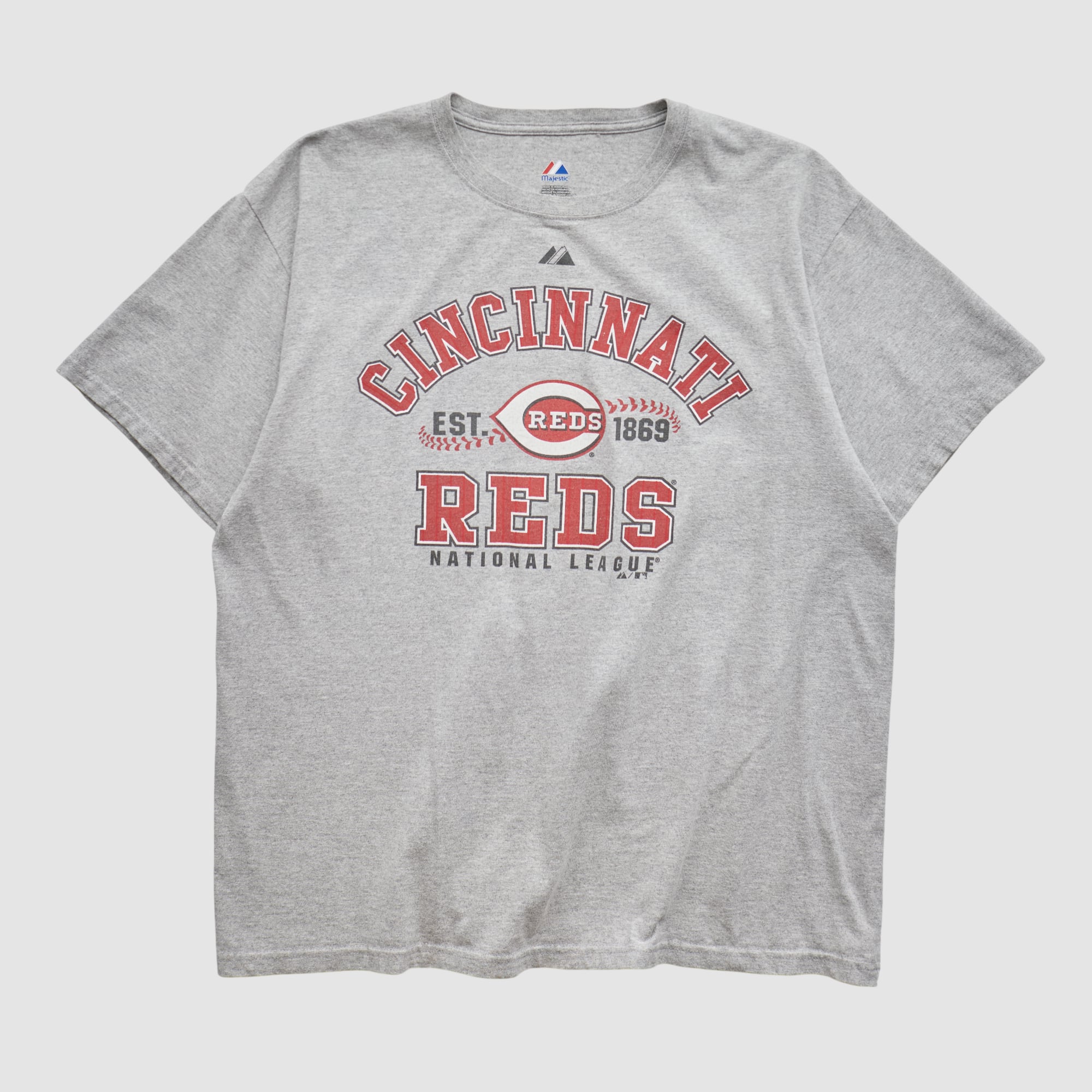 Cincinnati Reds Majestic 2010s T-shirt - Heather Gray - M