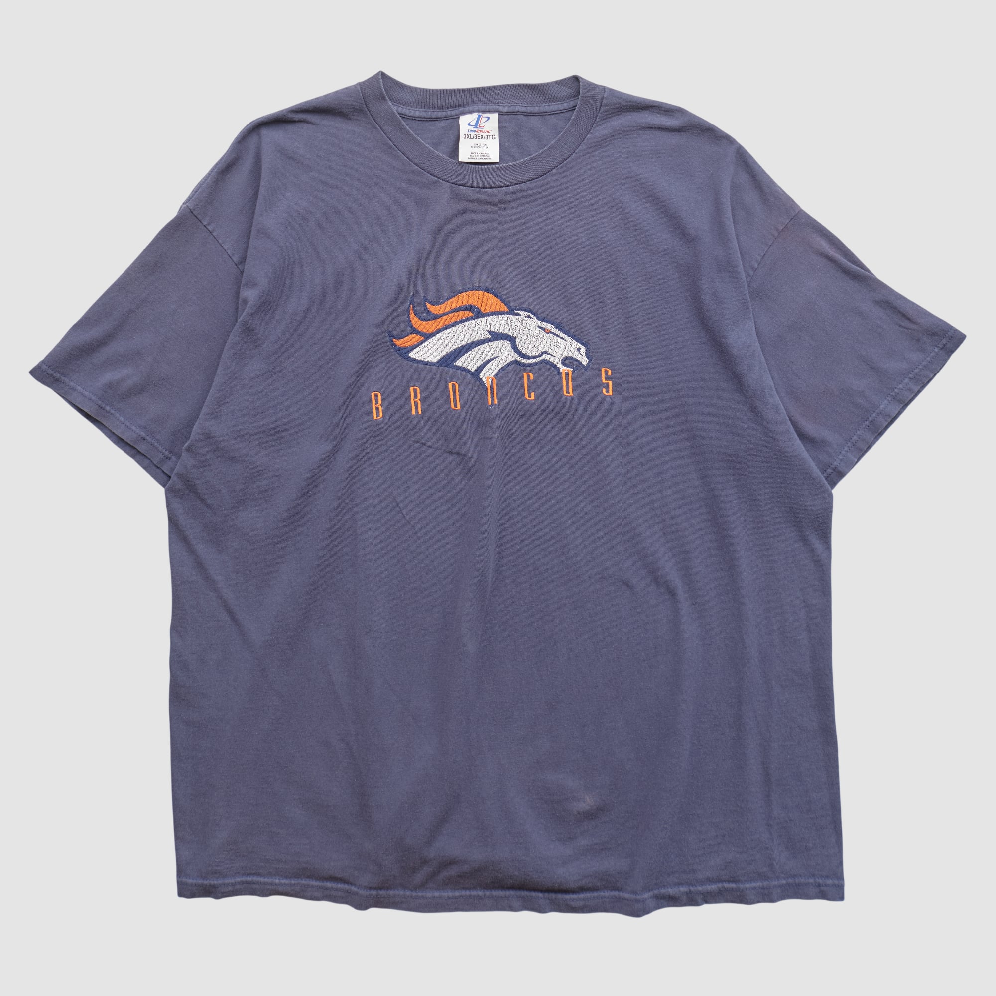 Denver Broncos Logo Athletic 2000s T-shirt - Navy - 2XL