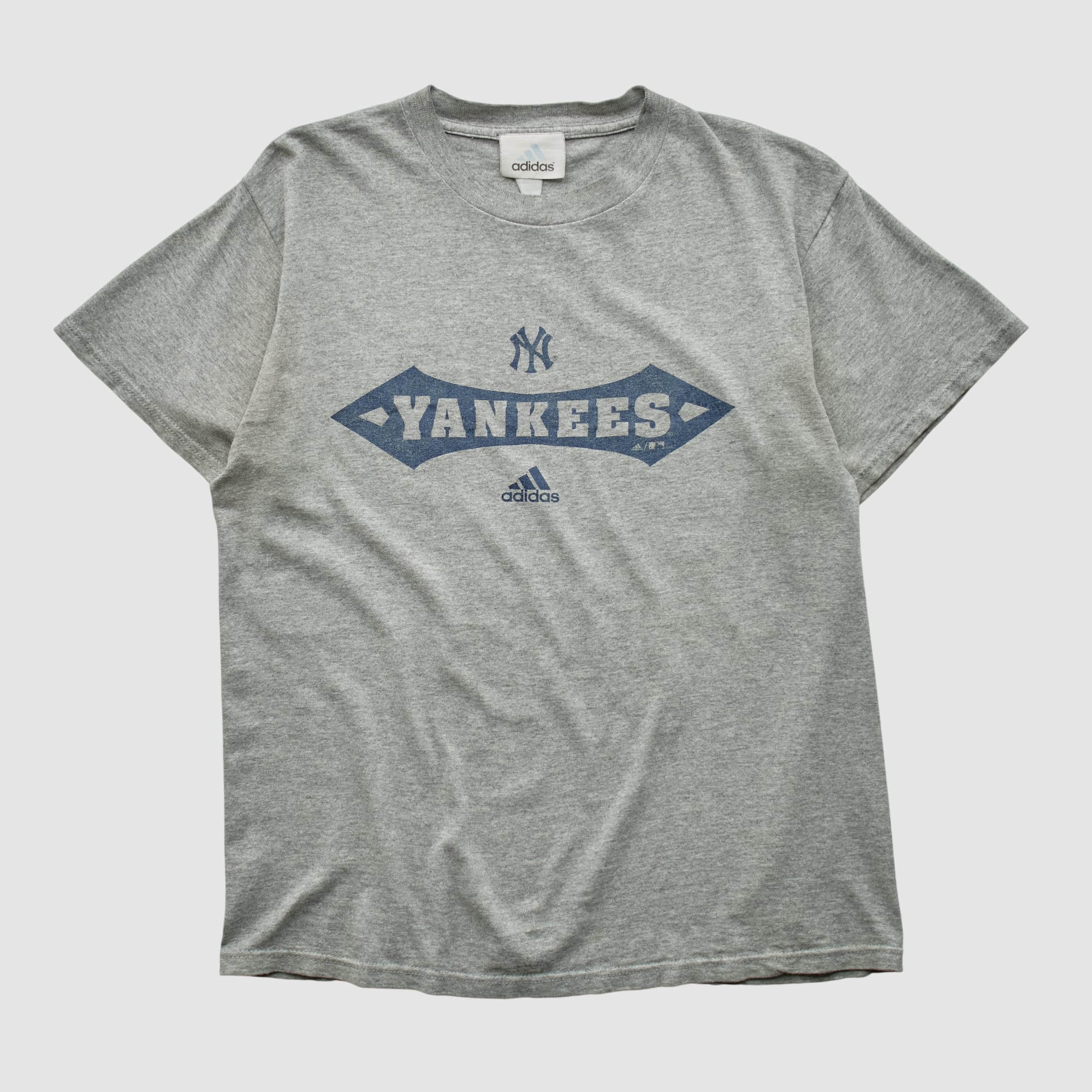 New York Yankees Adidas 2000s T-shirt - Heather Gray - S