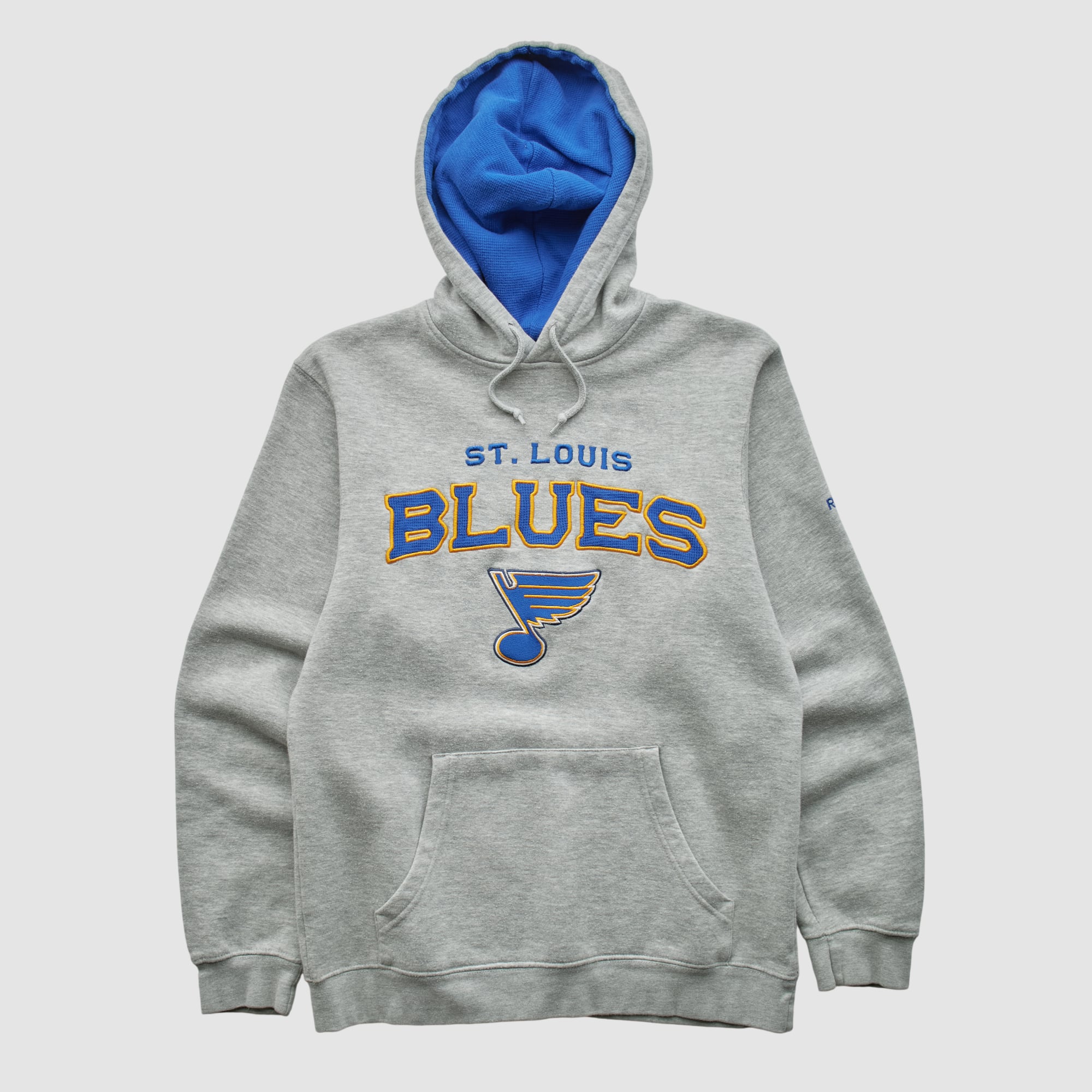 St. Louis Blues Reebok 2000s Hooded Pullover Sweatshirt - Heather Gray - XS