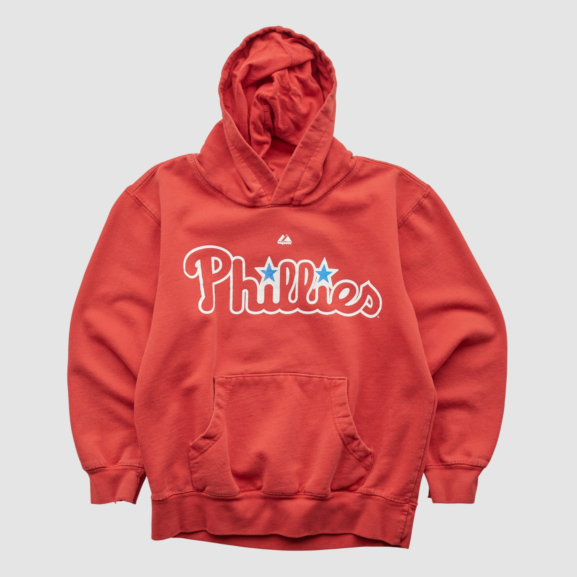 Philadelphia Phillies HID Athletics 2000s Hooded Pullover Sweatshirt - Red - Yth L