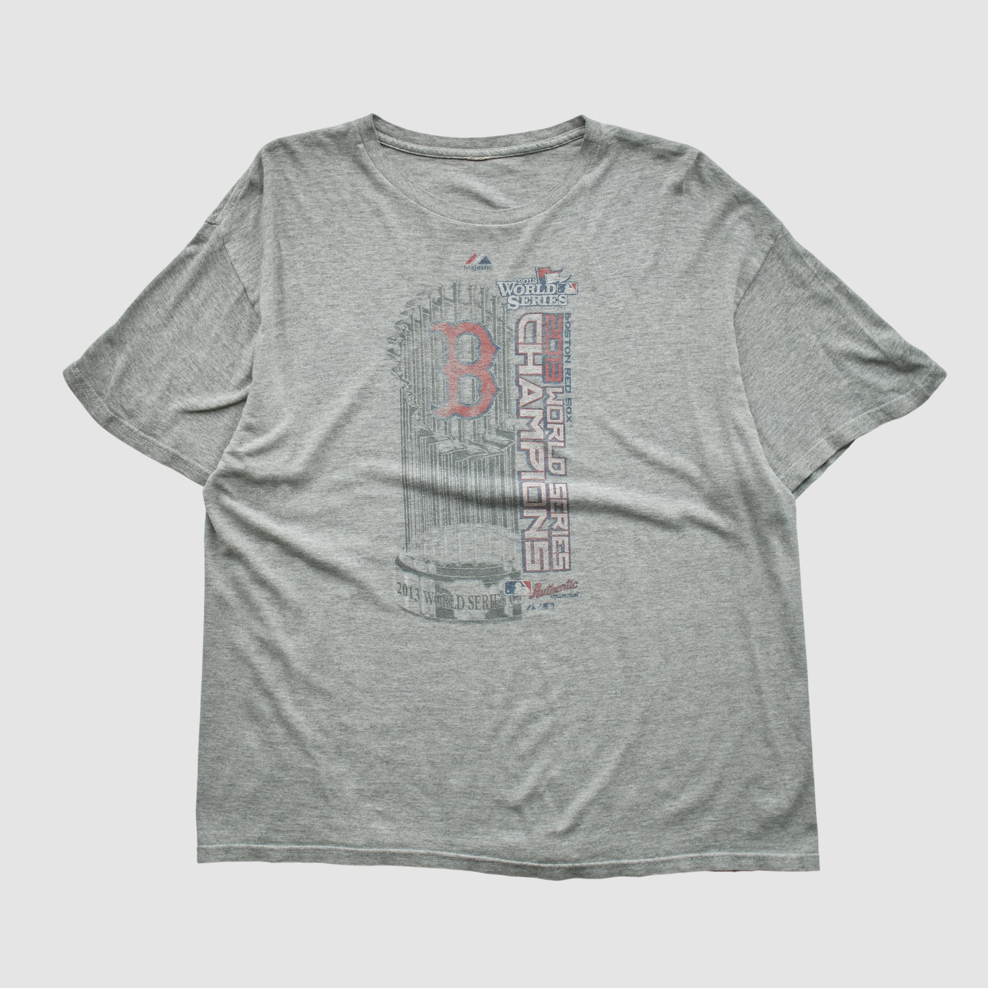 Boston Red Sox Majestic 2013 T-shirt - Heather Gray - L