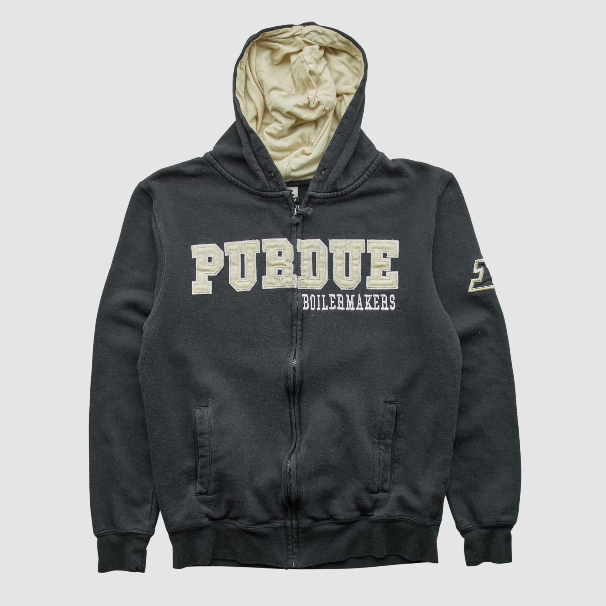 Purdue Boilermakers Stadium Athletic 2010s Hooded Full Zip Sweatshirt - Black - XS