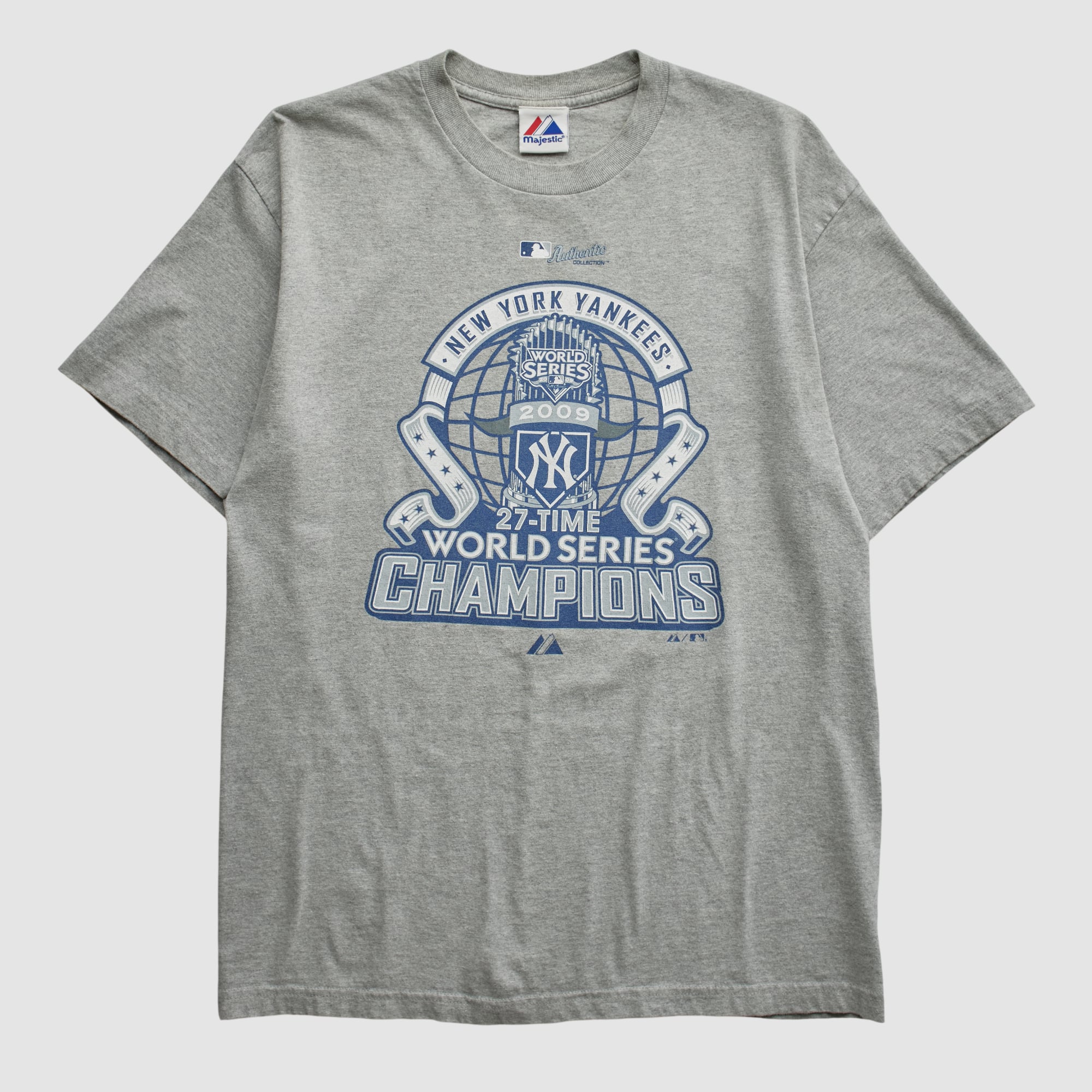 New York Yankees Majestic 2009 T-shirt - Heather Gray - M