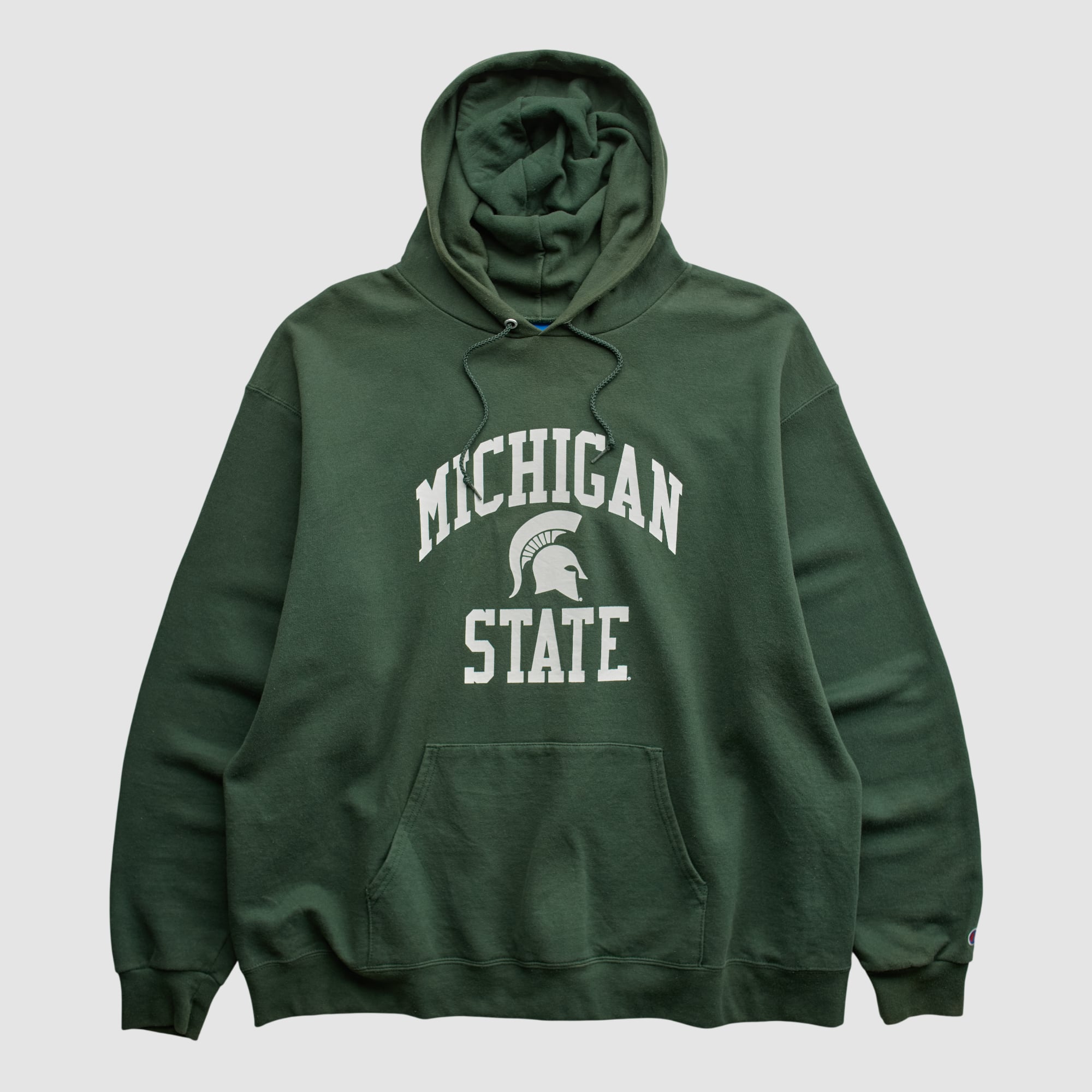 Michigan State Spartans Champion 2000s Hooded Pullover Sweatshirt - Green - 2XL