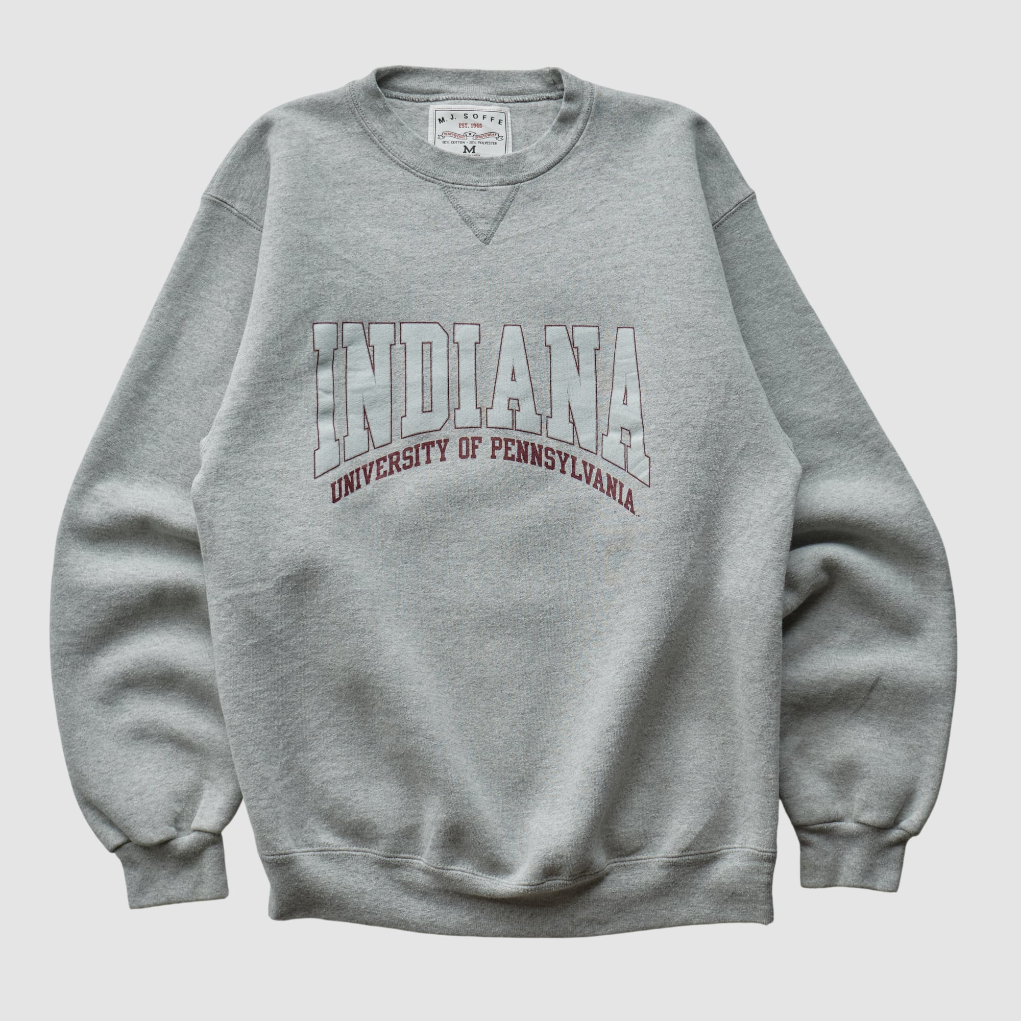 Indiana University of Pennsylvania Crimson Hawks Soffe 2000s Pullover Sweatshirt - Heather Gray - XS
