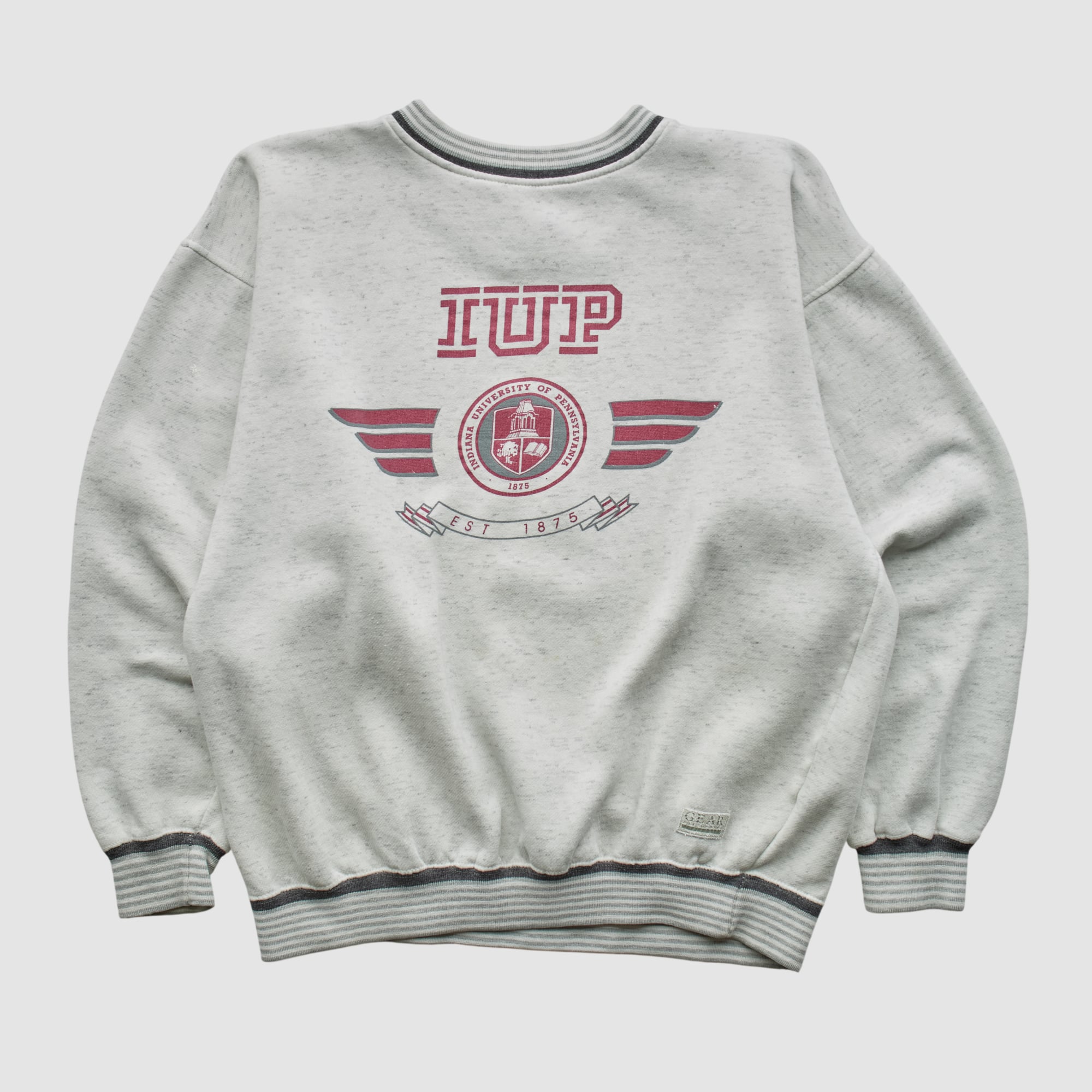 Indiana University of Pennsylvania Crimson Hawks Gear For Sports 90s Pullover Sweatshirt - Heather Gray - S