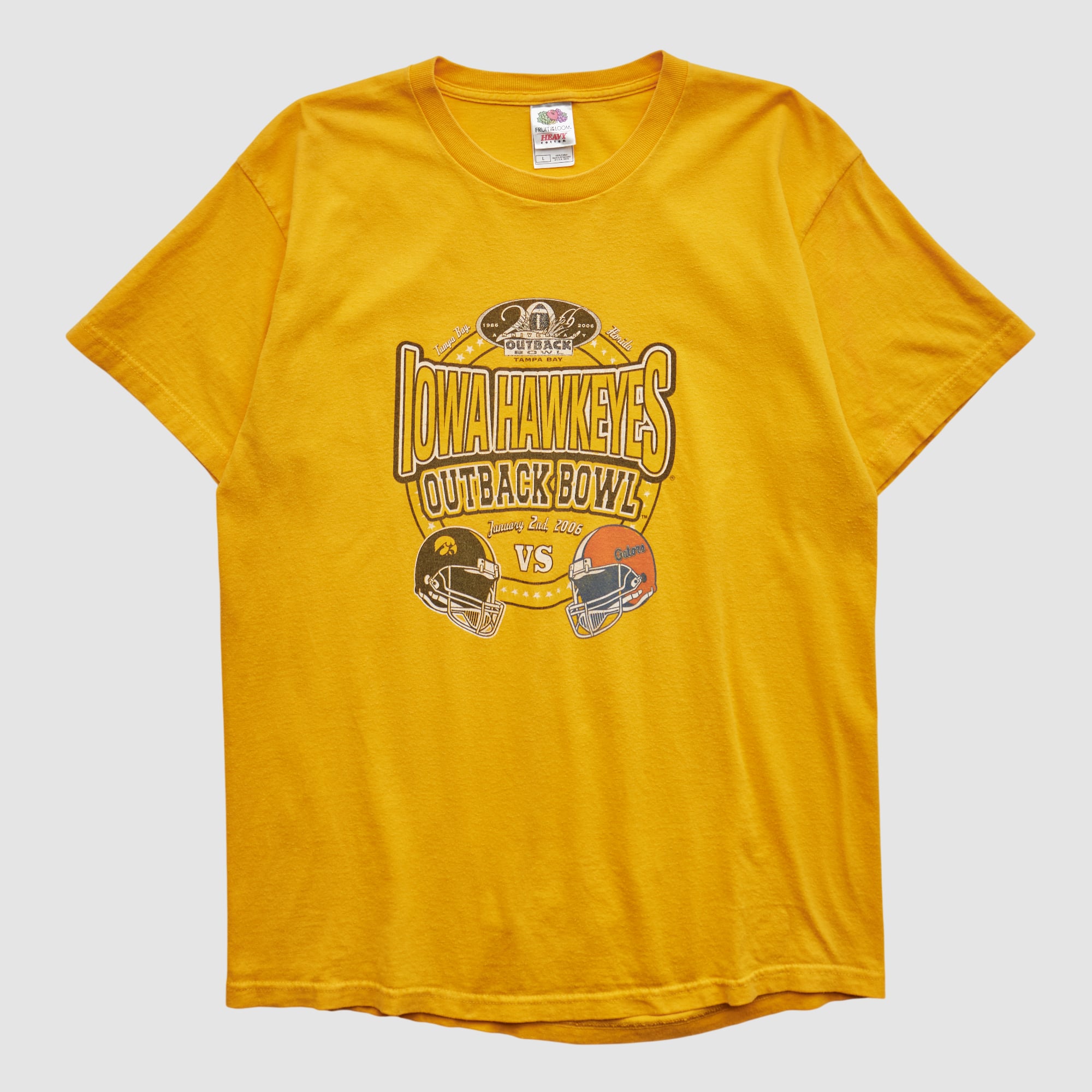 Iowa Hawkeyes Fruit of the Loom 2006 T-shirt - Yellow - M