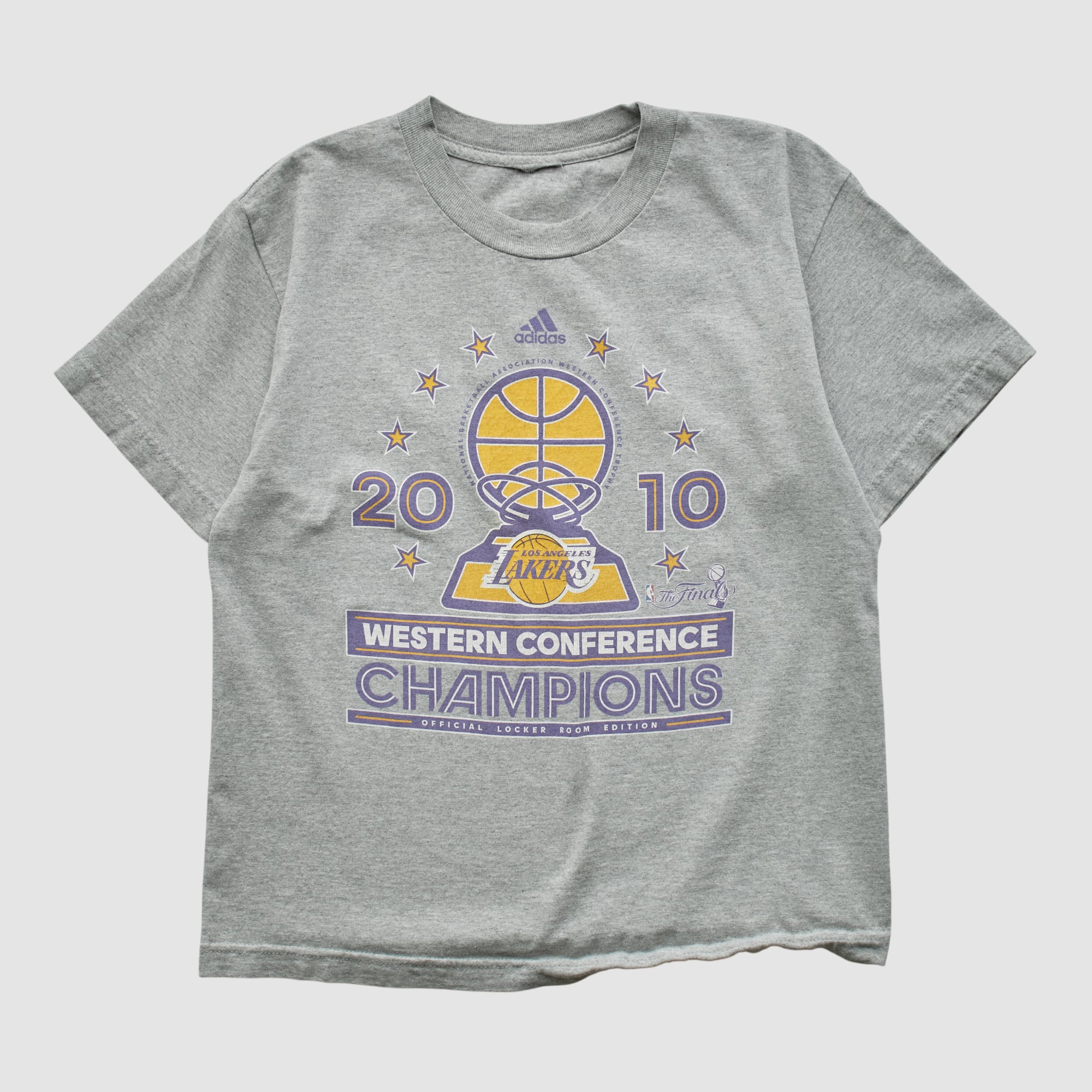 Los Angeles Lakers Adidas 2010 T-shirt - Heather Gray - XS
