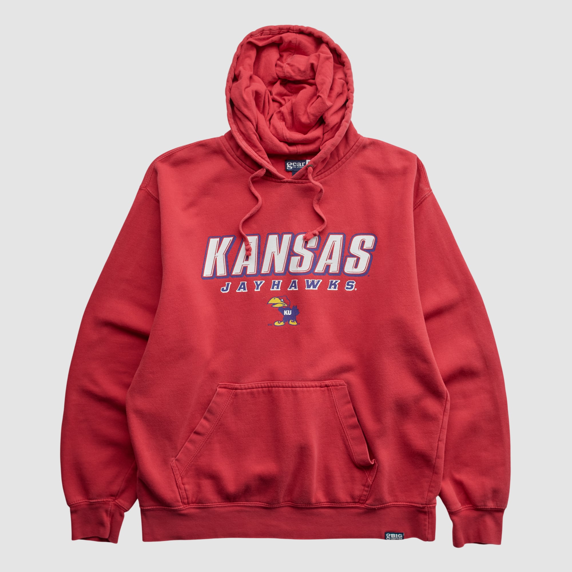 Kansas Jayhawks Gear For Sports 2010s Hooded Pullover Sweatshirt - Red - M