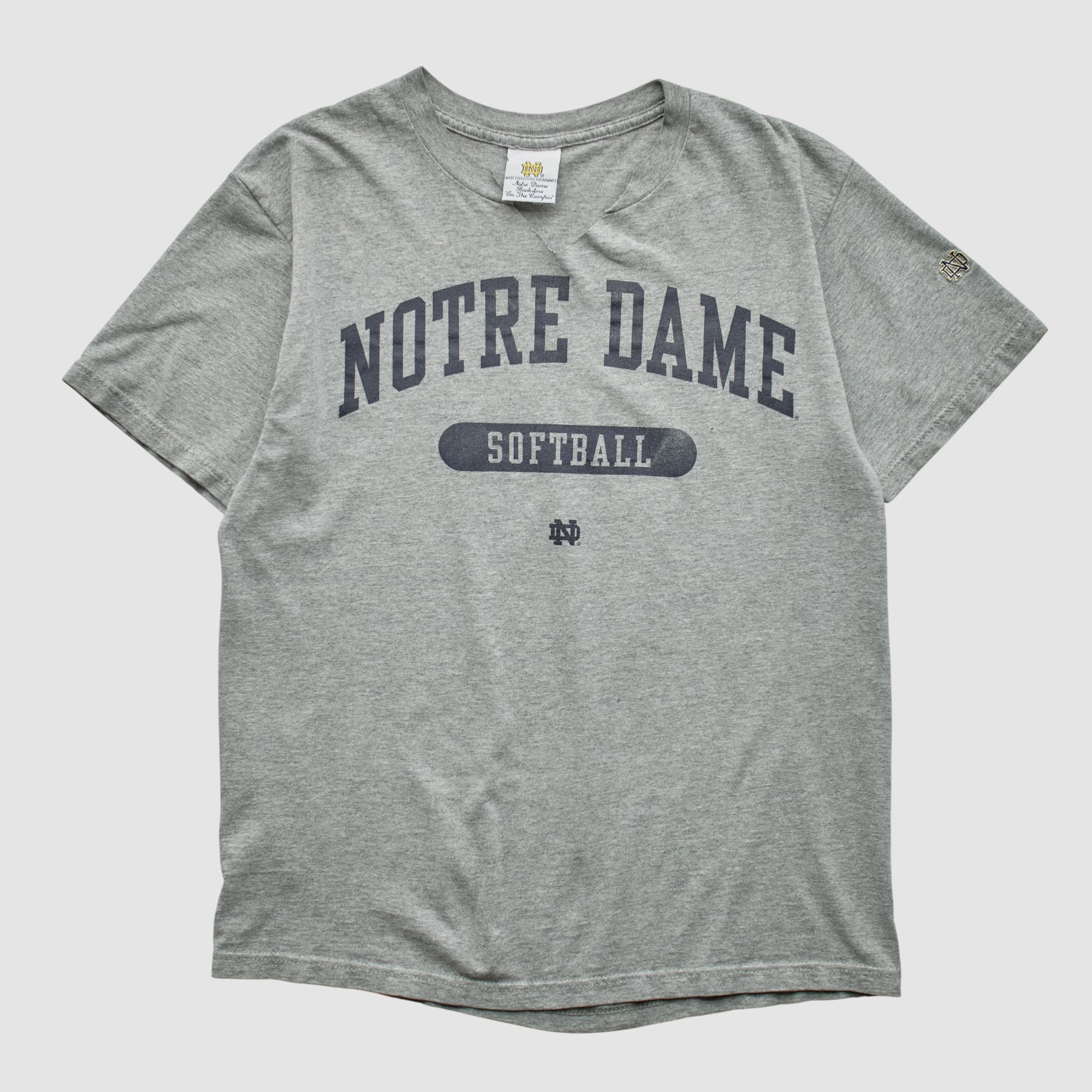 Notre Dame Fighting Irish Cotton Exchange 2000s T-shirt - Heather Gray - S