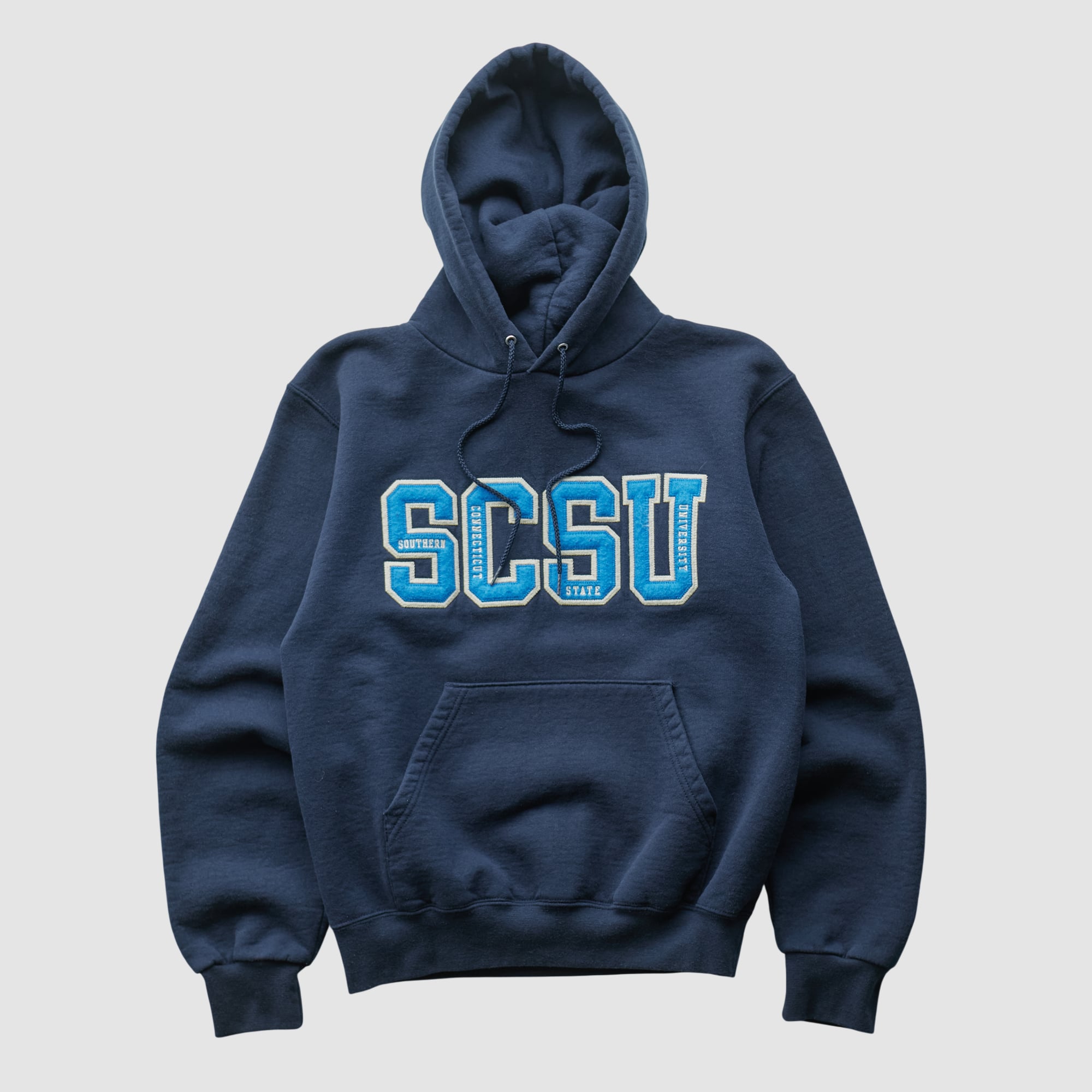 Southern Connecticut State Owls Champion 2000s Hooded Pullover Sweatshirt - Navy - XXS