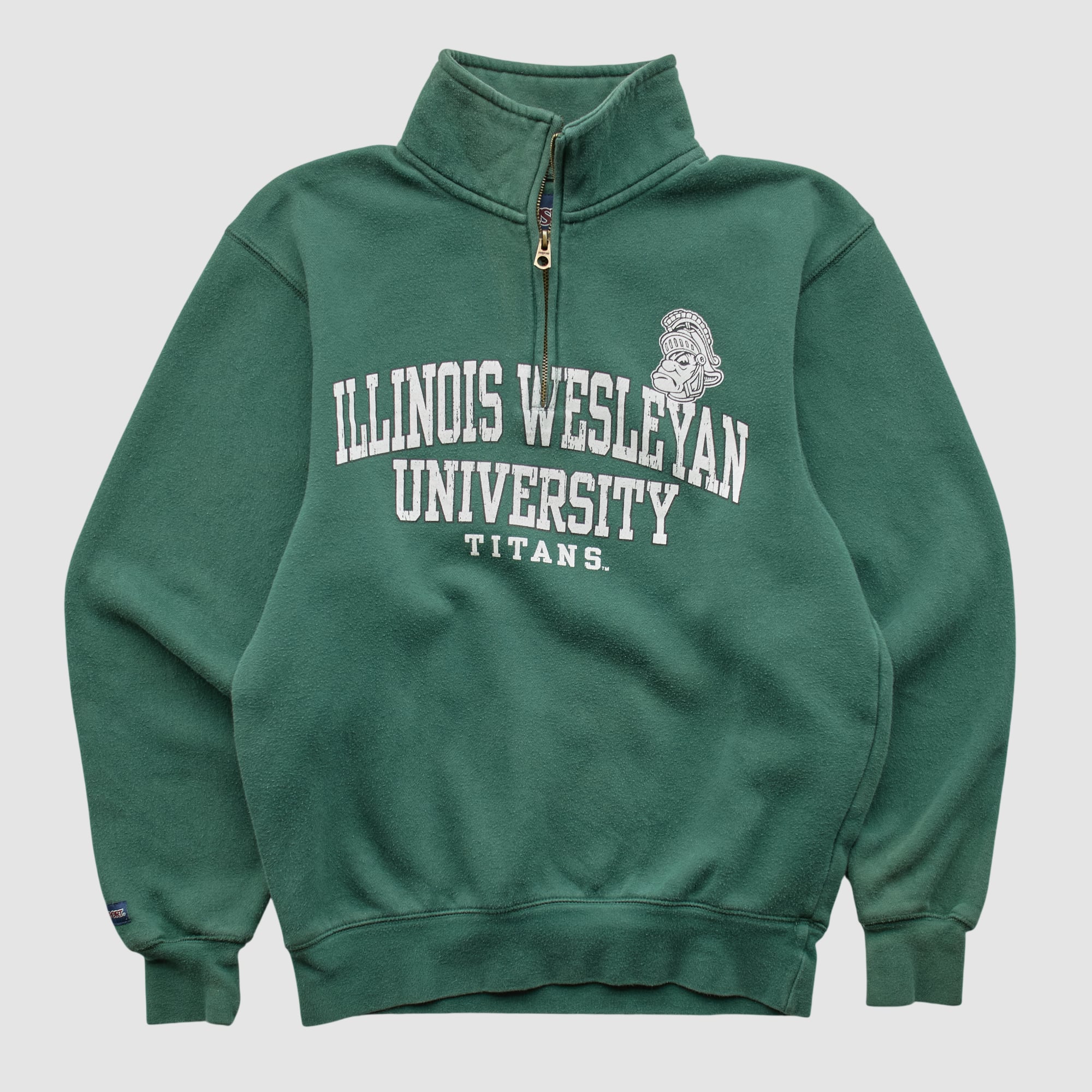 Illinois Wesleyan Titans Jansport 2000s 1/4 Zip Sweatshirt - Green - XS