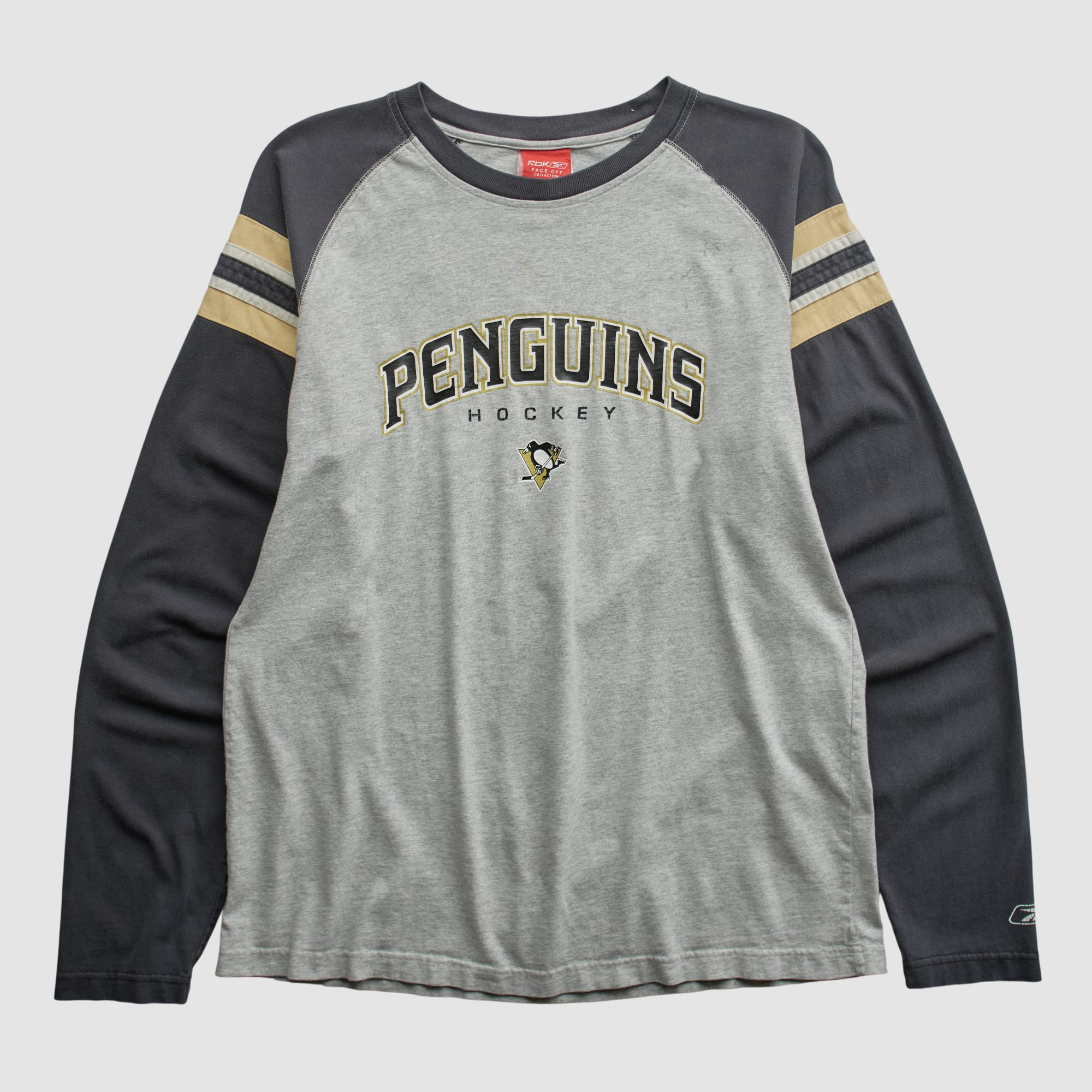 Pittsburgh Penguins Reebok 2010s Long Sleeve T-shirt - Heather Gray - M
