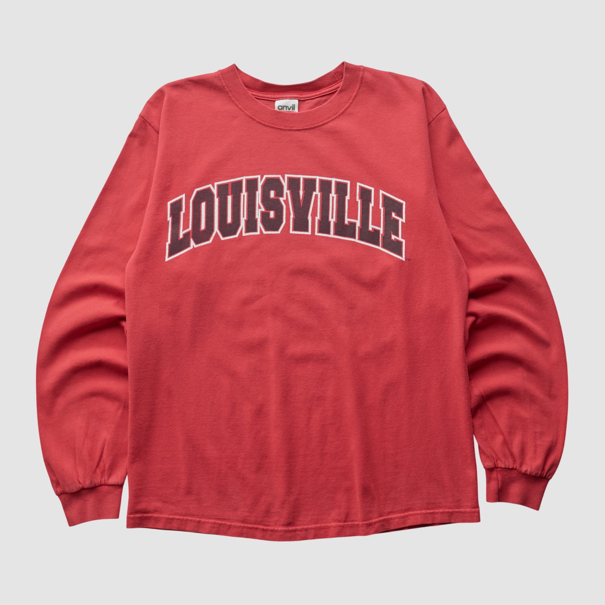 Louisville Cardinals Anvil 2000s Long Sleeve T-shirt - Red - XS