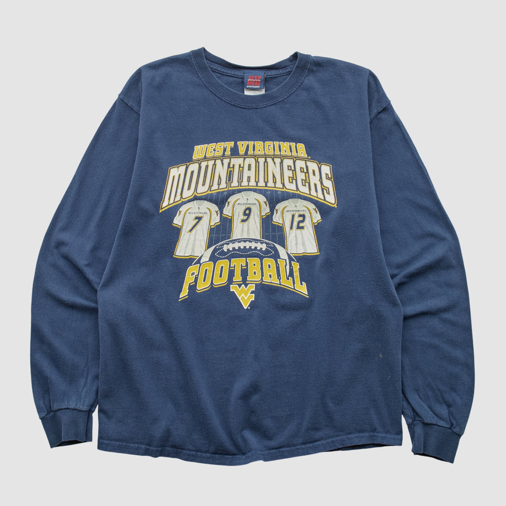 West Virginia Mountaineers Step Ahead 2000s Long Sleeve T-shirt - Navy - S
