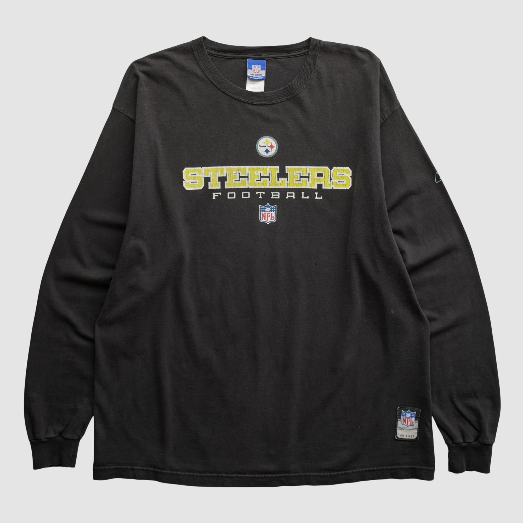 Pittsburgh Steelers Reebok 2000s Long Sleeve T-shirt - Black - XL