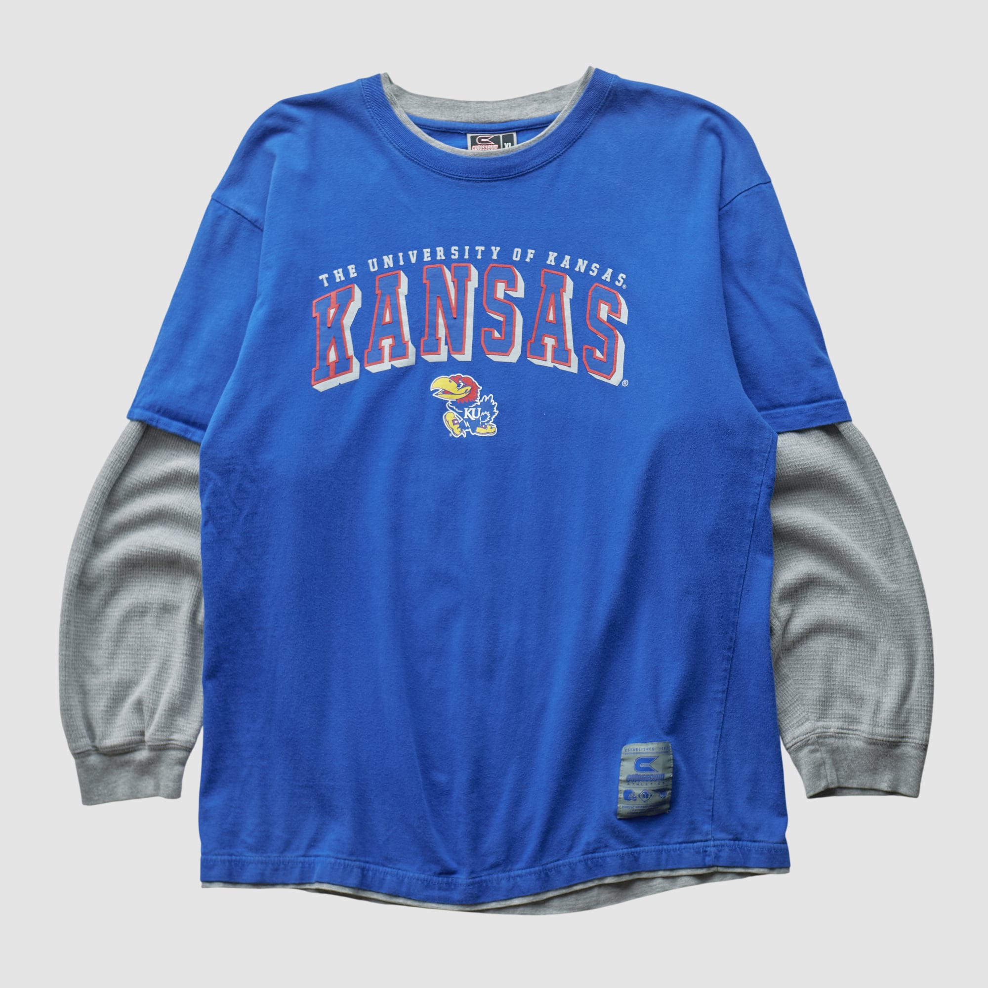 Kansas Jayhawks Colosseum 2000s Long Sleeve T-shirt - Blue - M