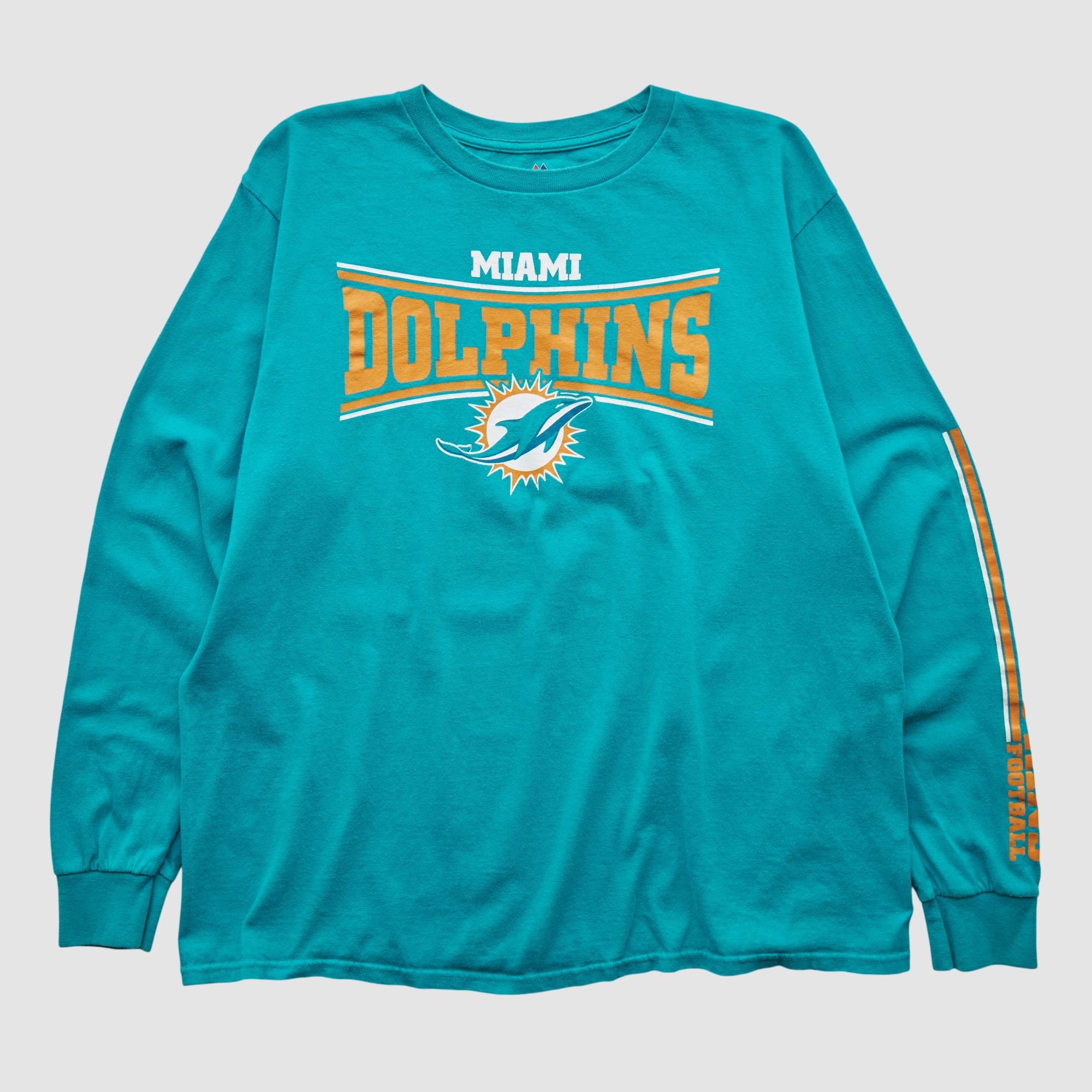 Miami Dolphins Majestic 2000s Long Sleeve T-shirt - Teal - M