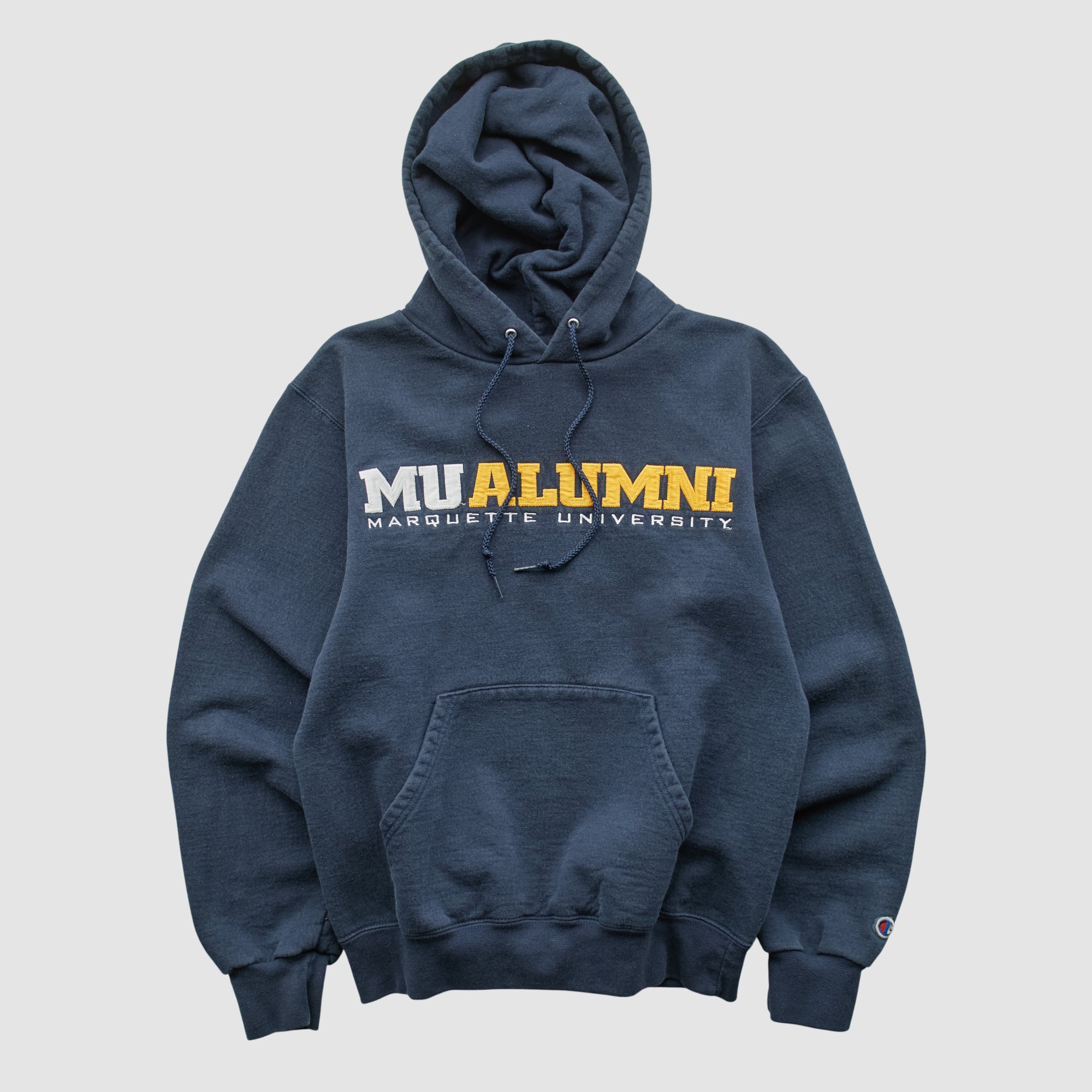 Marquette Golden Eagles Champion 2000s Hooded Pullover Sweatshirt - Navy - XXS