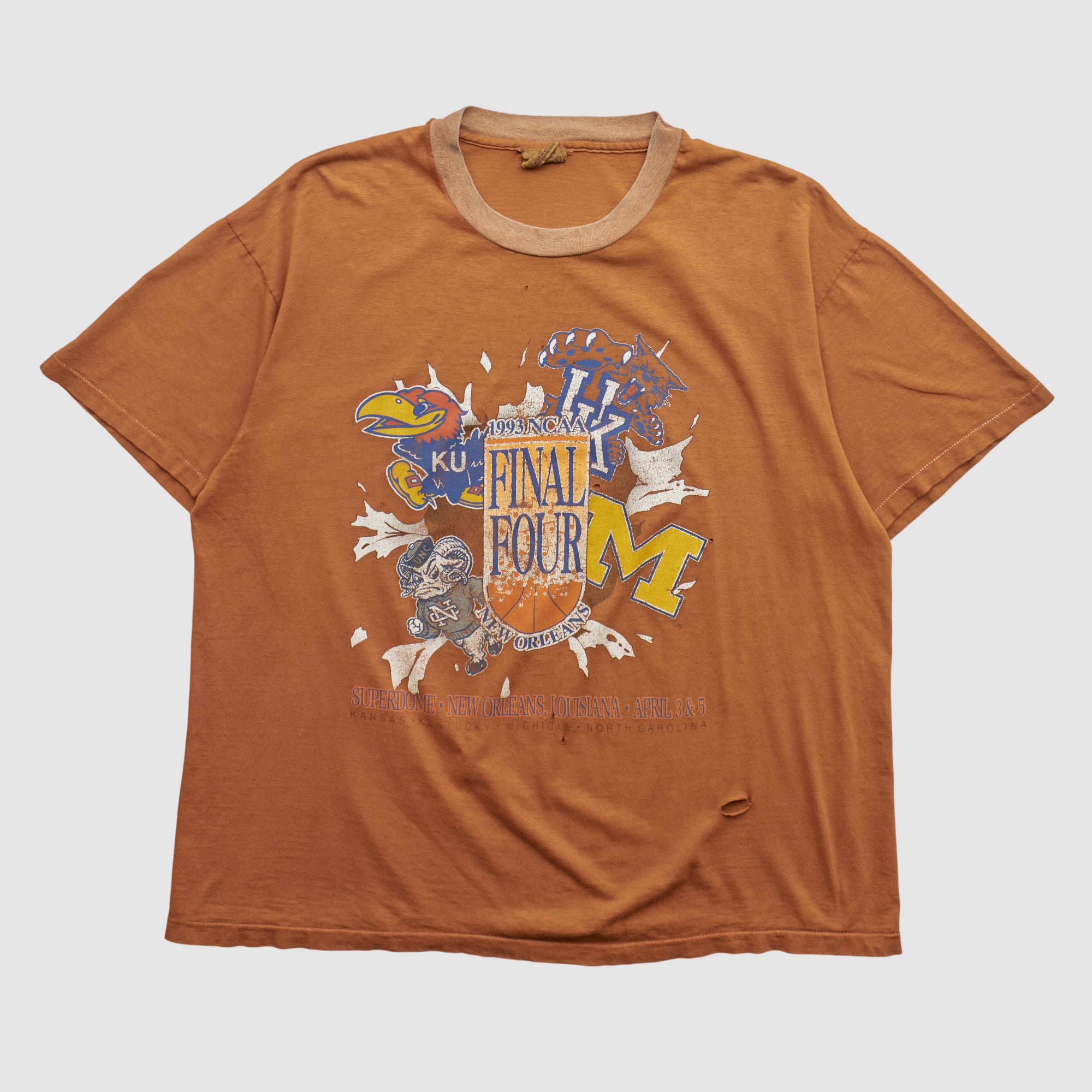 NCAA Final Four Nutmeg Mills 1993 T-shirt - Clay - XL