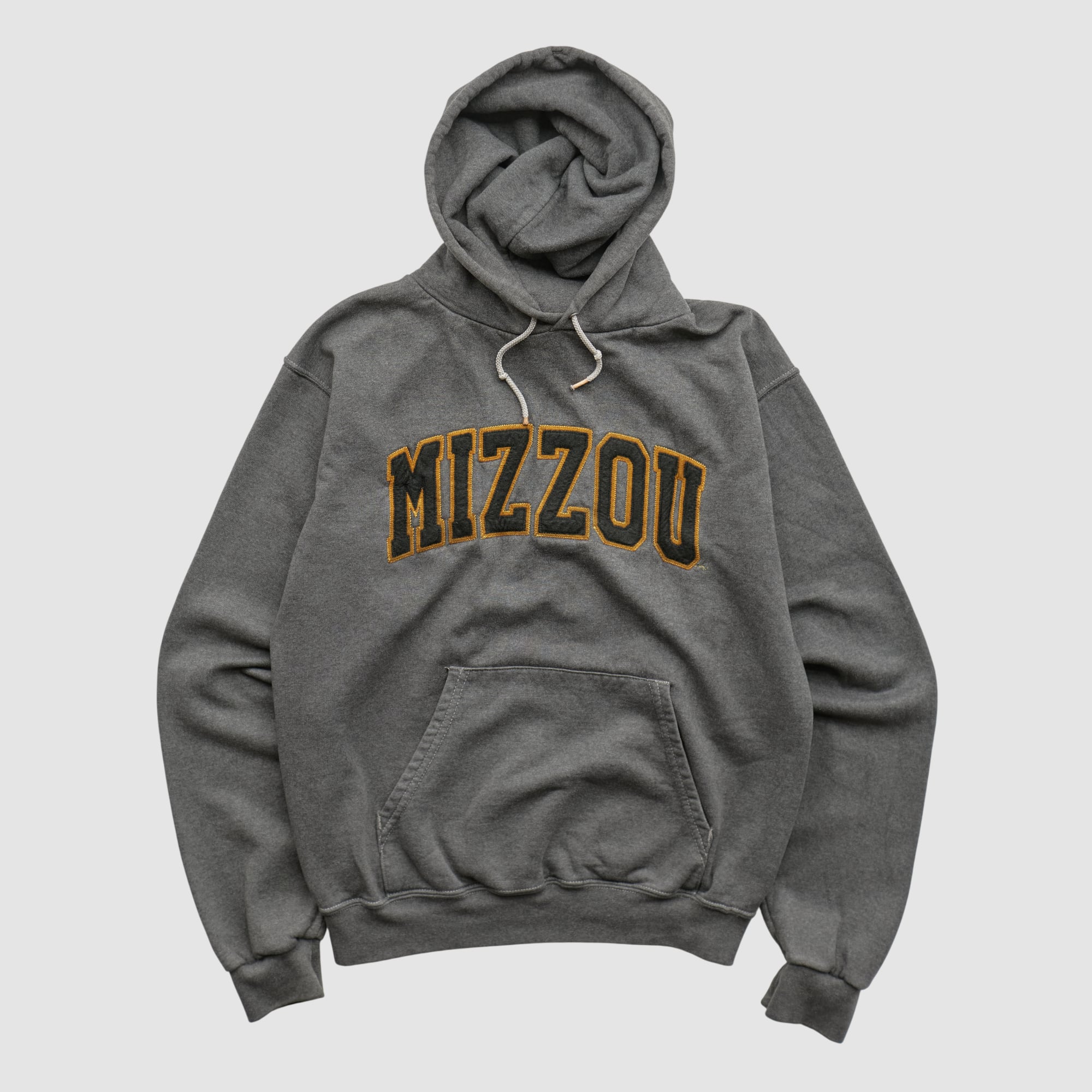 Missouri Tigers Champion 2000s Hooded Pullover Sweatshirt - Dark Heather Gray - XS