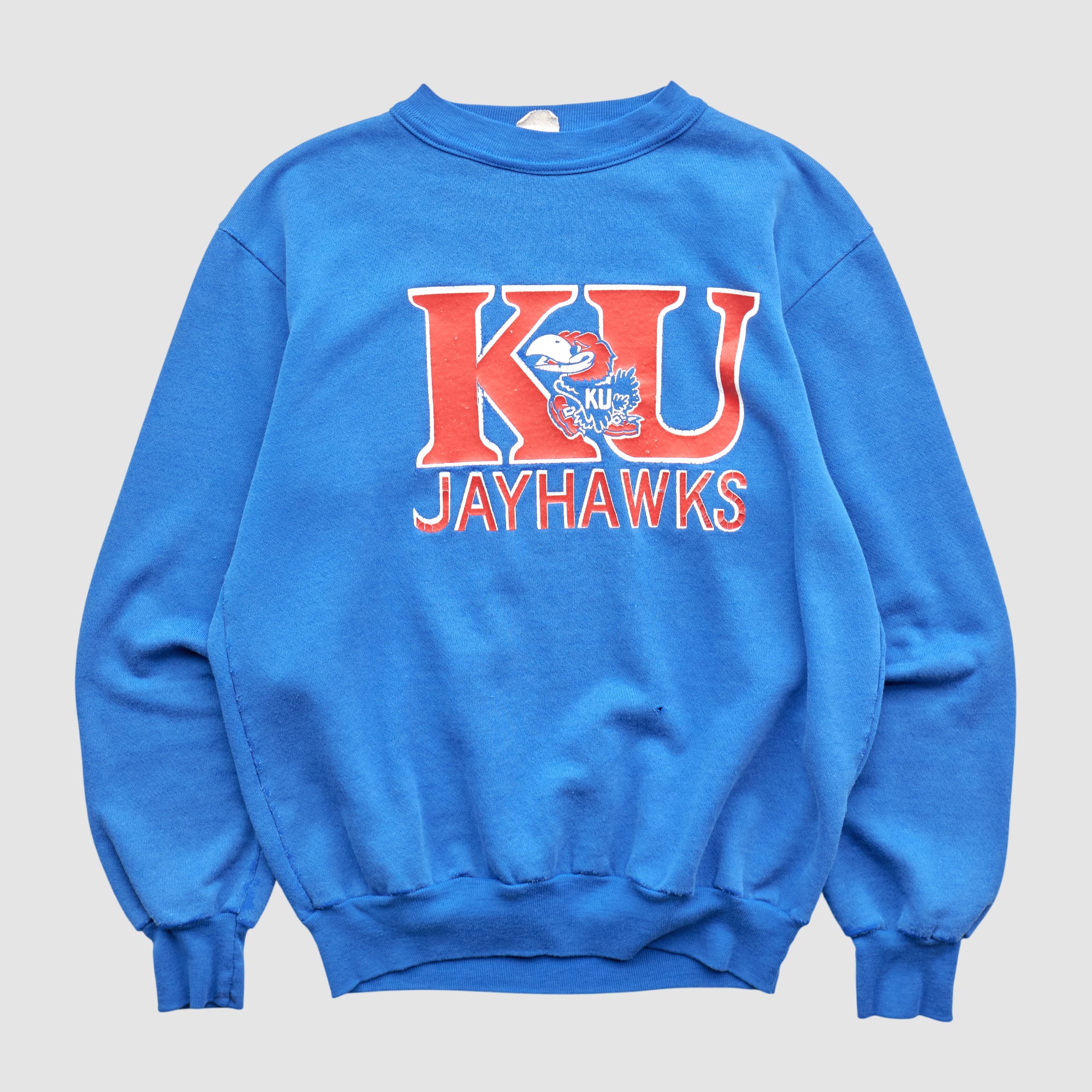 Kansas Jayhawks 90s Pullover Sweatshirt - Blue - XS