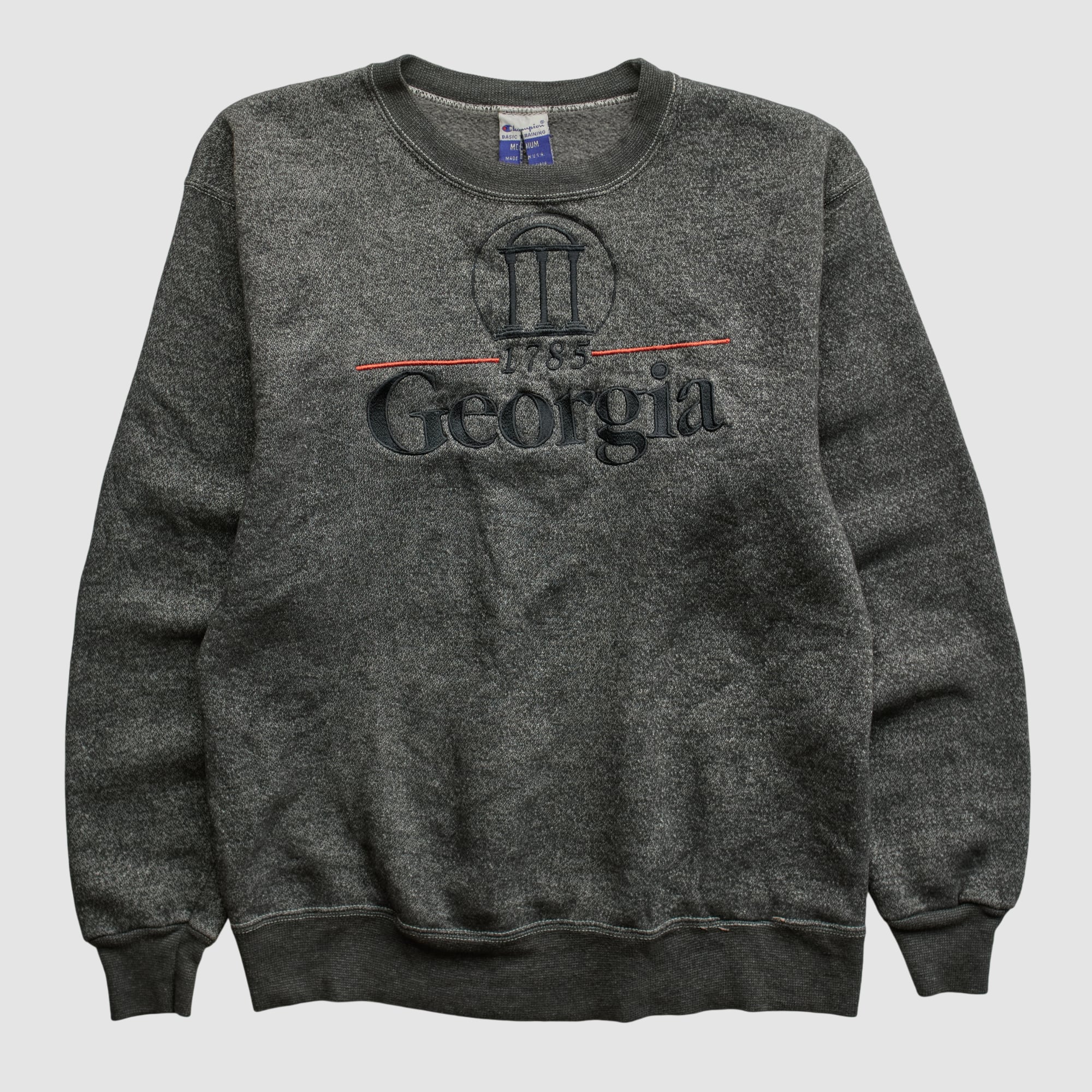 Georgia Bulldogs Champion 90s Pullover Sweatshirt - Dark Heather Gray - XS