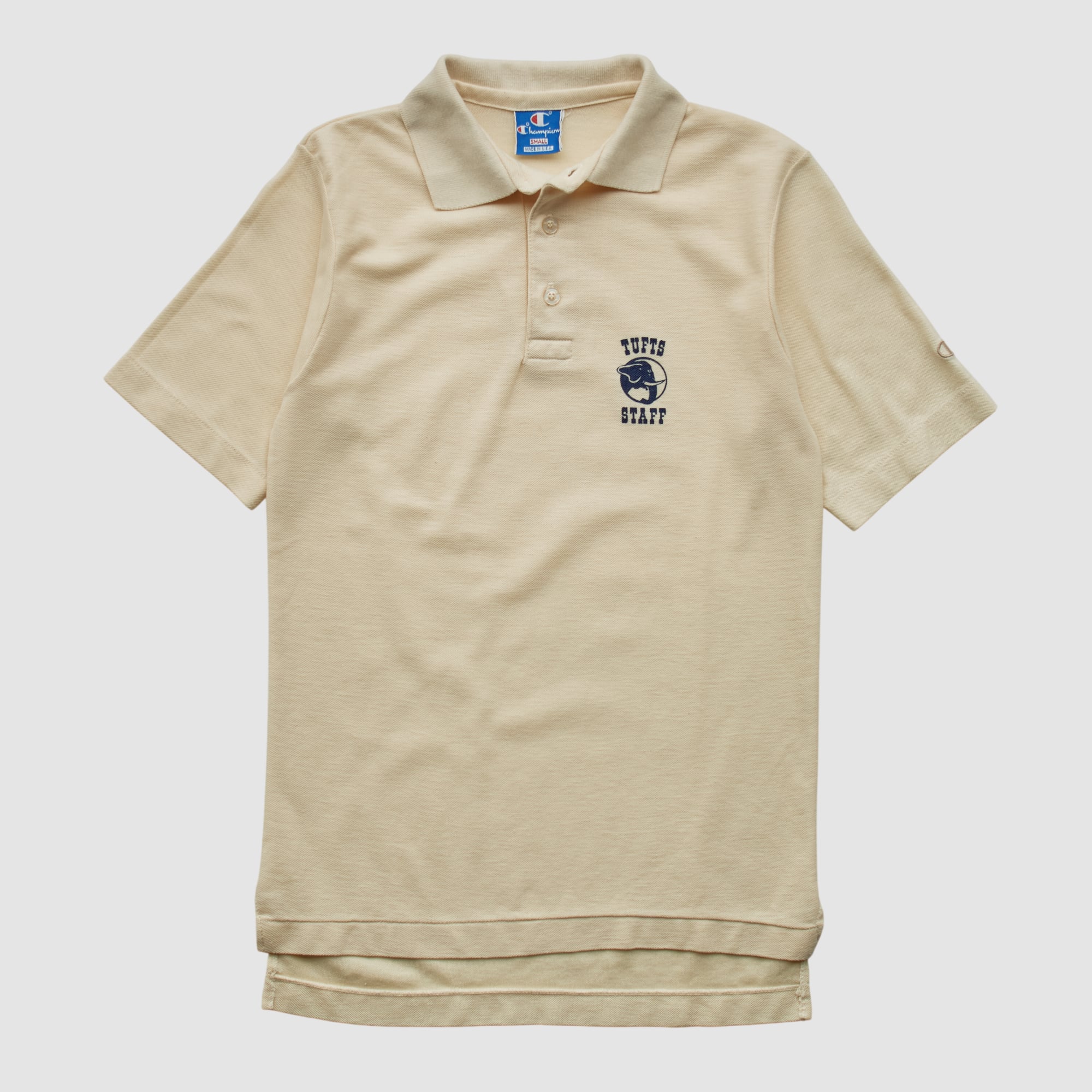 Tufts University Jumbos Champion 80s Polo - Beige - XS