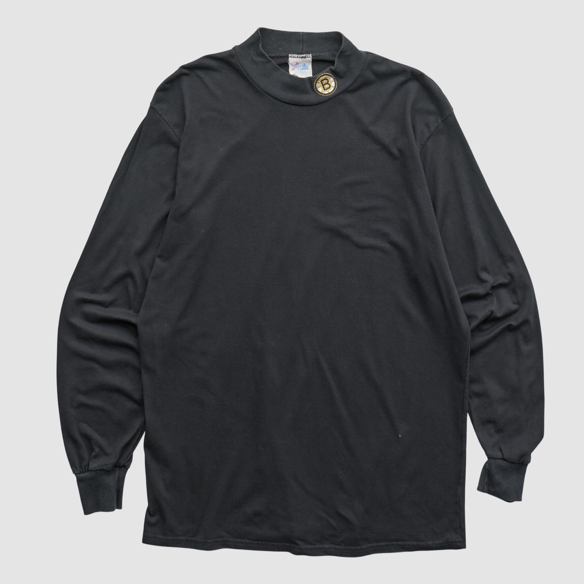 Boston Bruins Majestic 90s Long Sleeve T-shirt - Black - XL