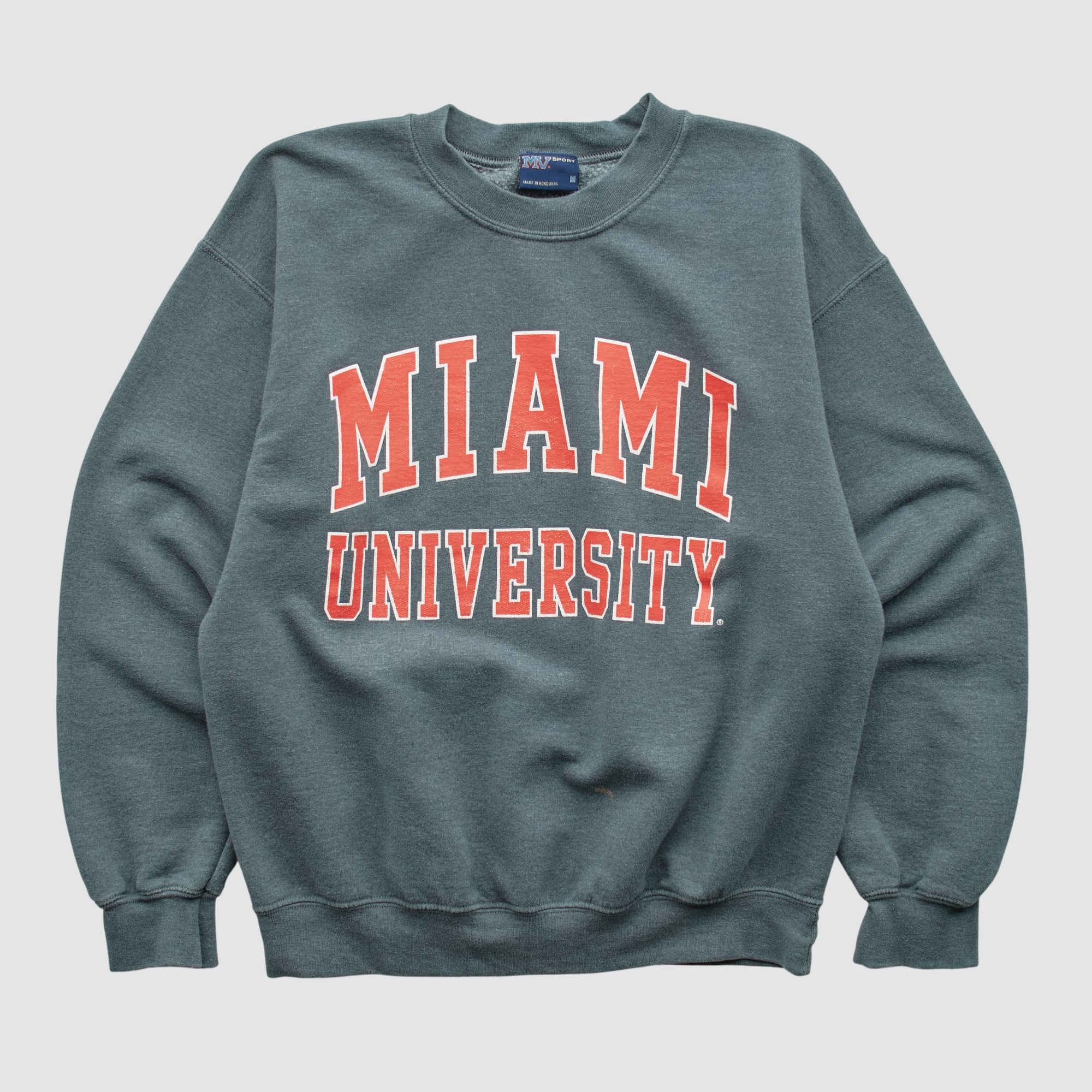 Miami University RedHawks MV Sport 2000s Pullover Sweatshirt - Dark Heather Gray - S