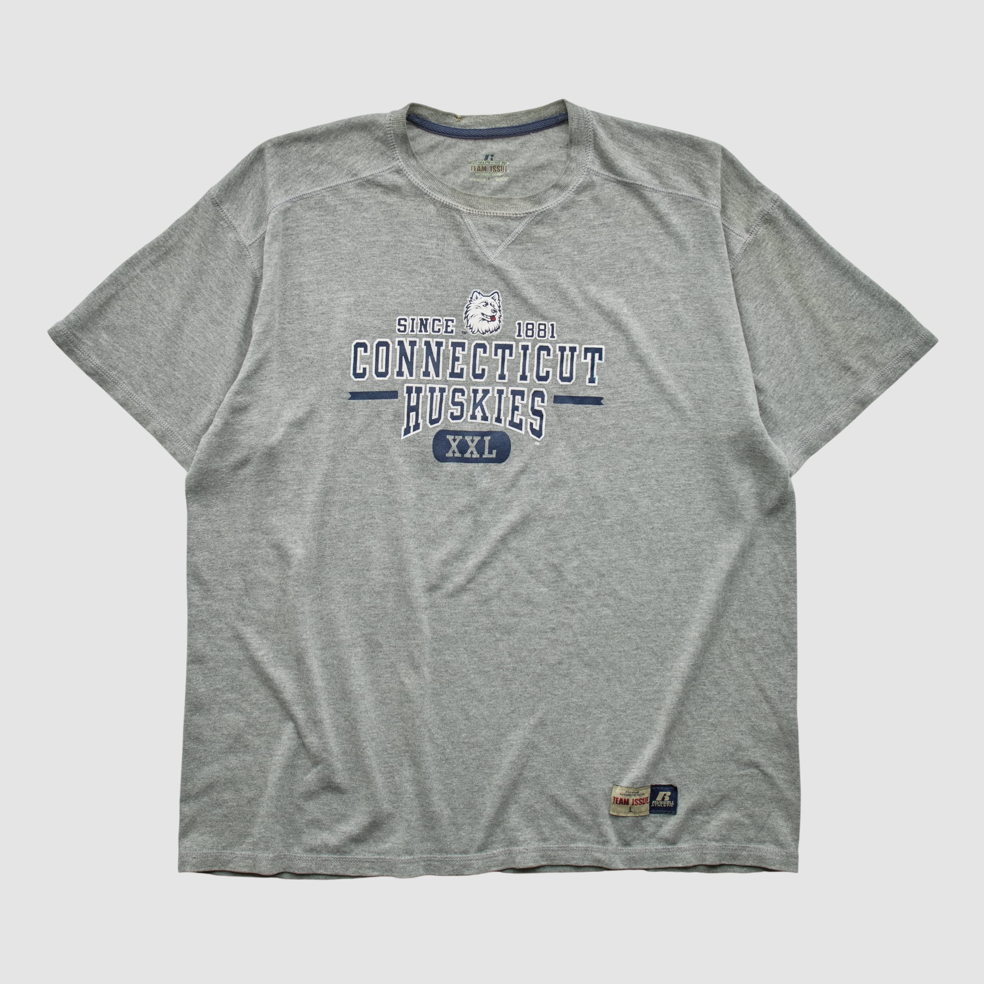 UConn Huskies Russell 2010s T-shirt - Heather Gray - M