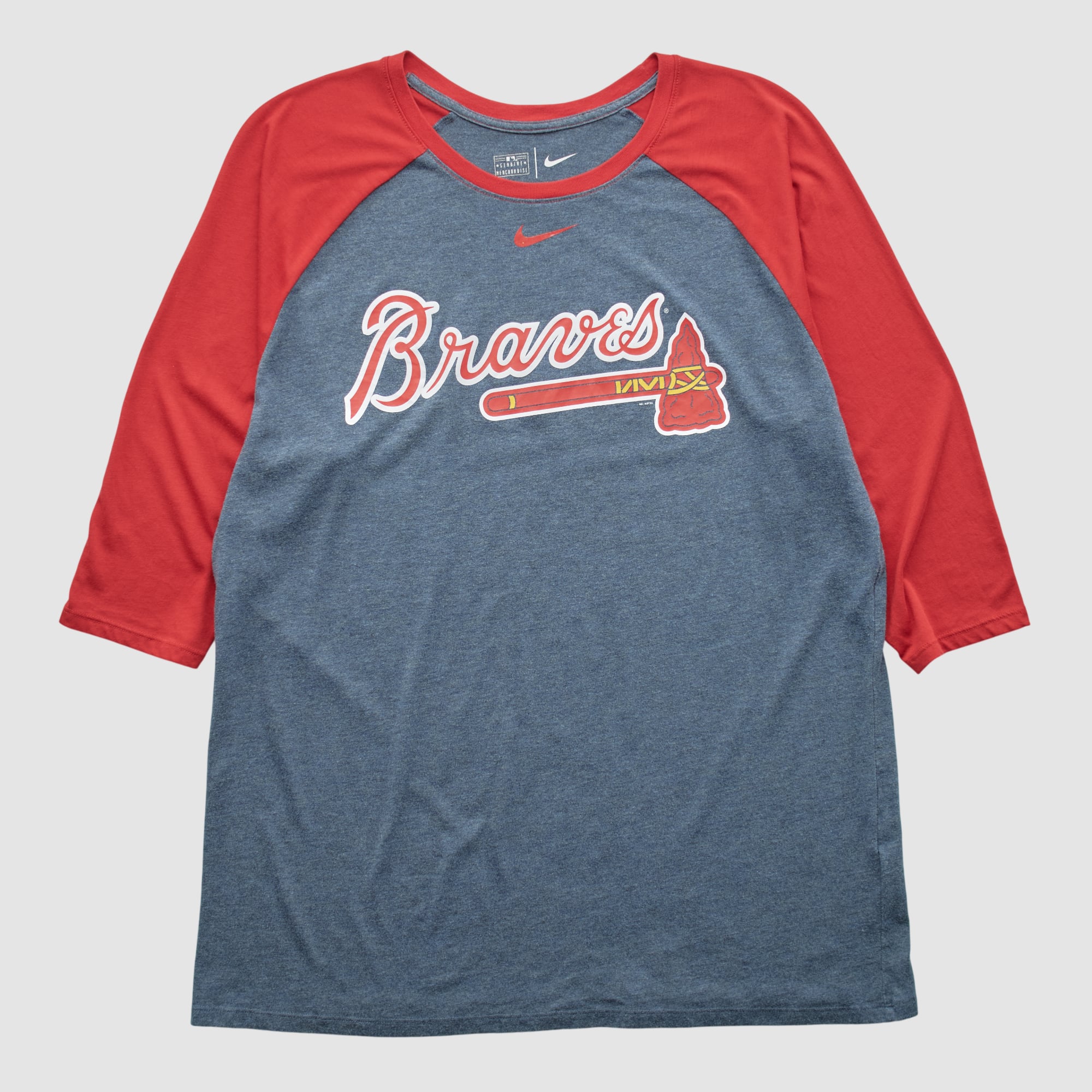 Atlanta Braves Nike 2010s T-shirt - Dark Heather Gray - L