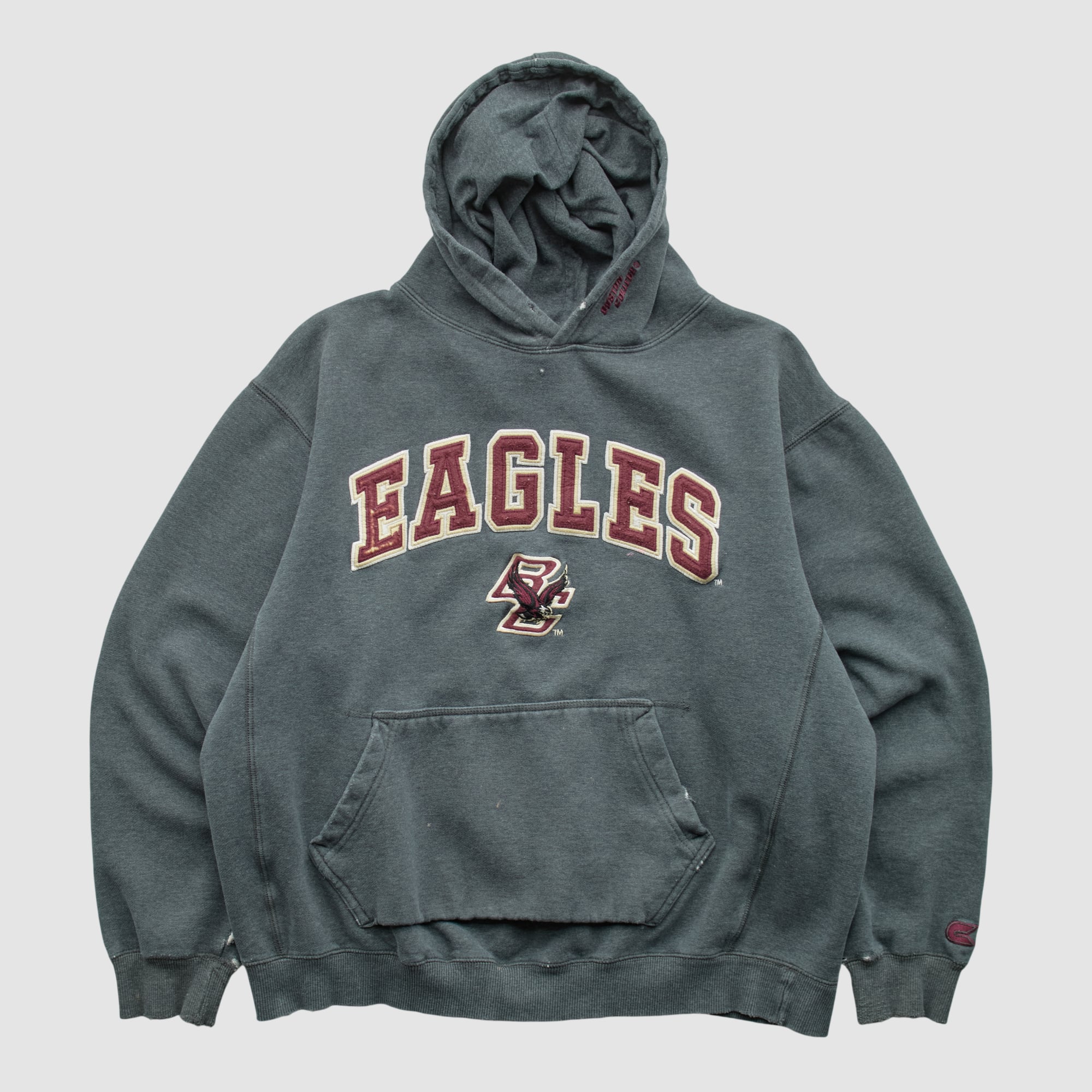 Boston College Eagles Colosseum 2010s Hooded Pullover Sweatshirt - Dark Heather Gray - M