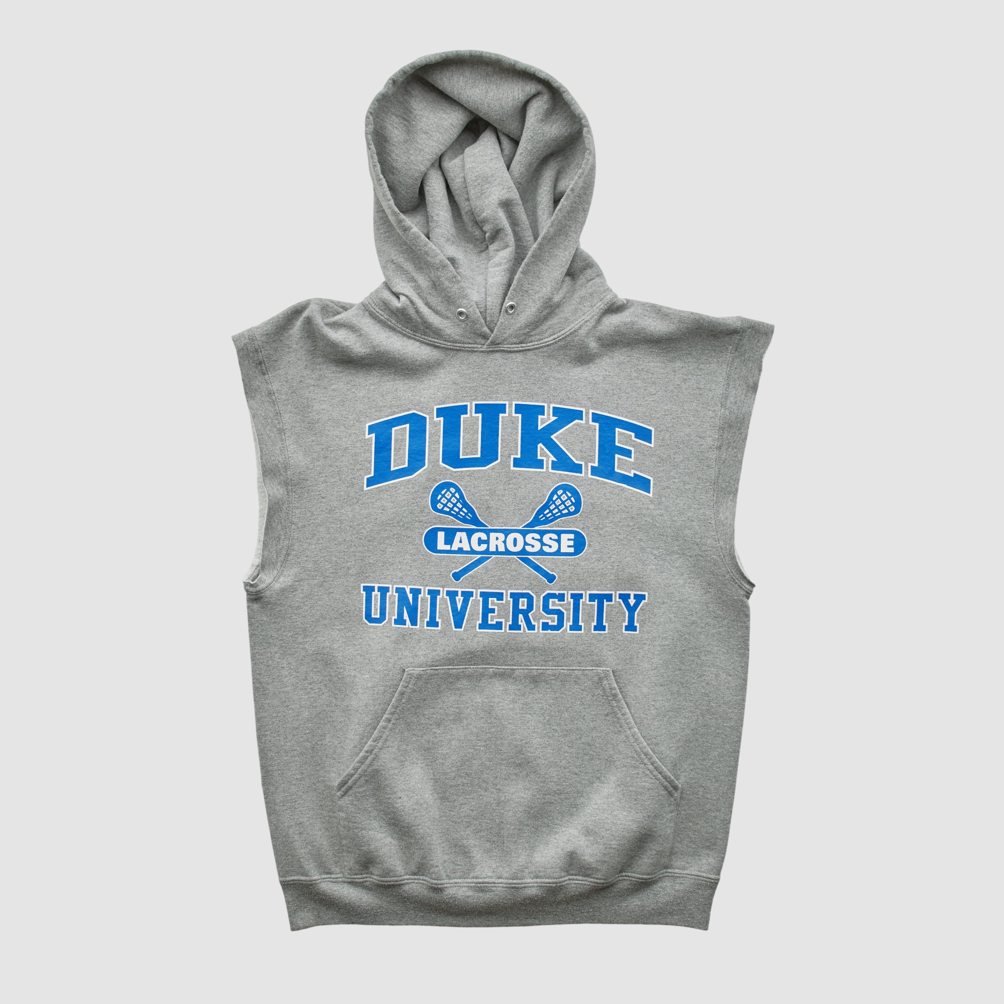 Duke Blue Devils Jerzees 2000s Hooded Pullover Sweatshirt - Heather Gray - XS