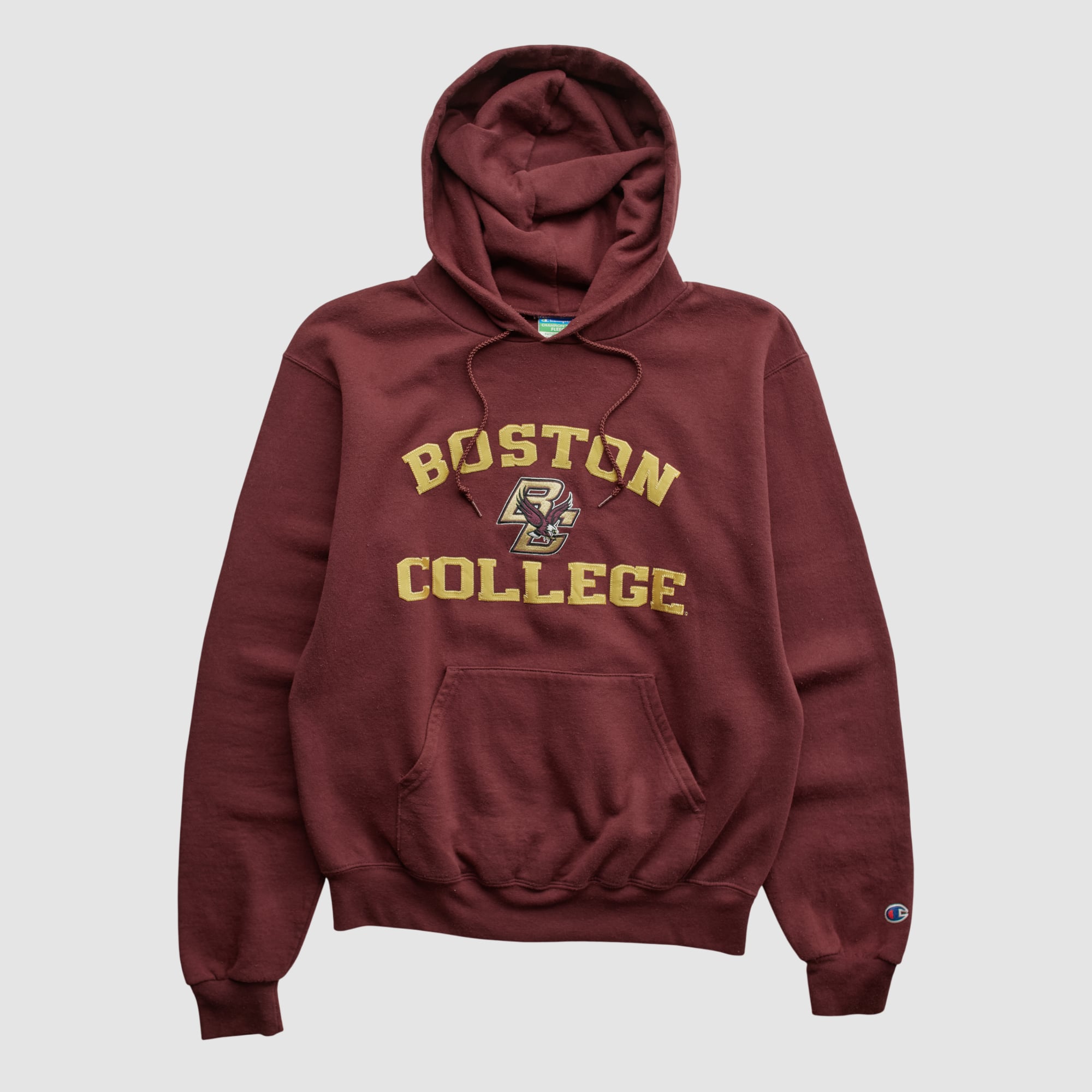 Boston College Eagles Champion 2010s Hooded Pullover Sweatshirt - Maroon - XS