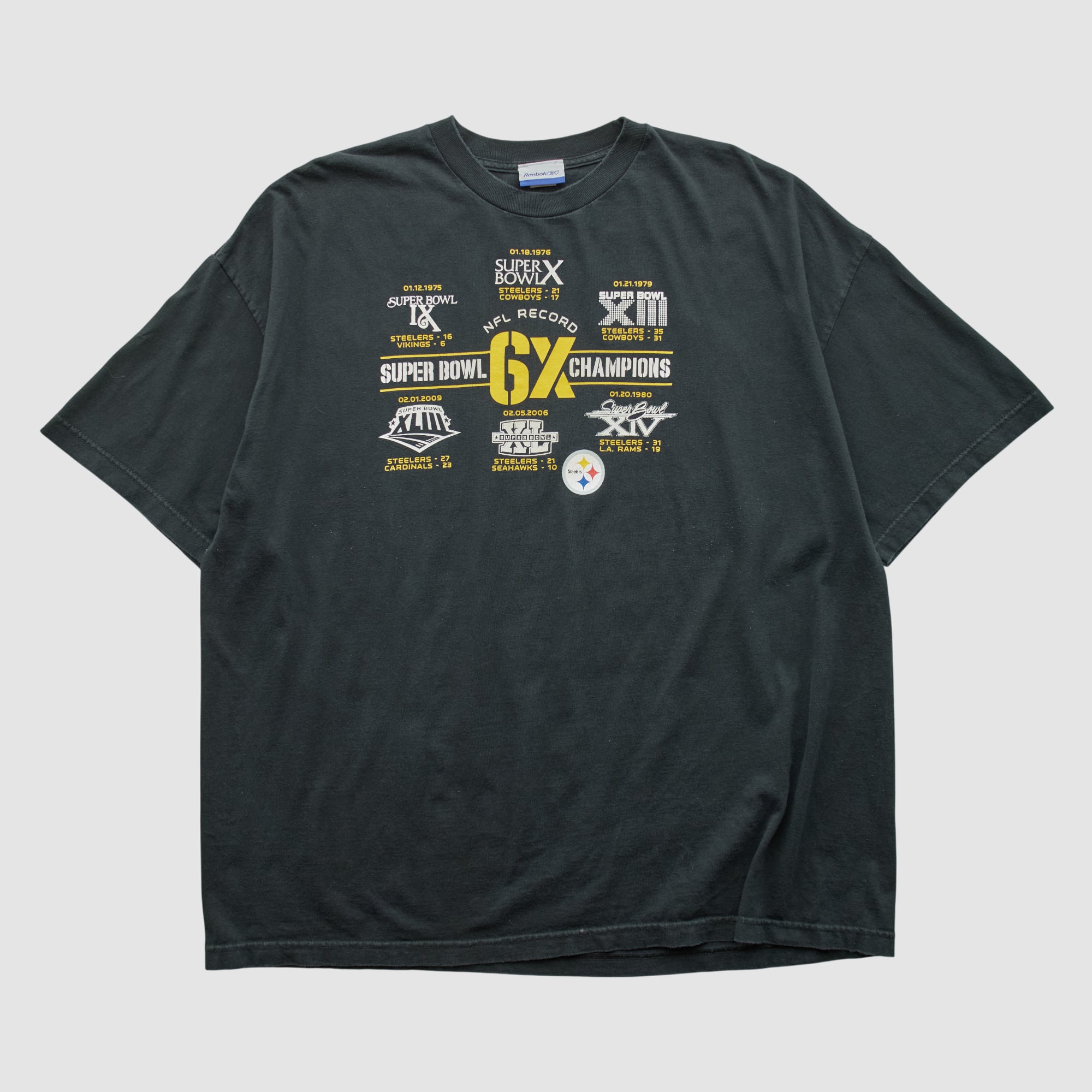 Pittsburgh Steelers Reebok 2009 T-shirt - Black - 3XL