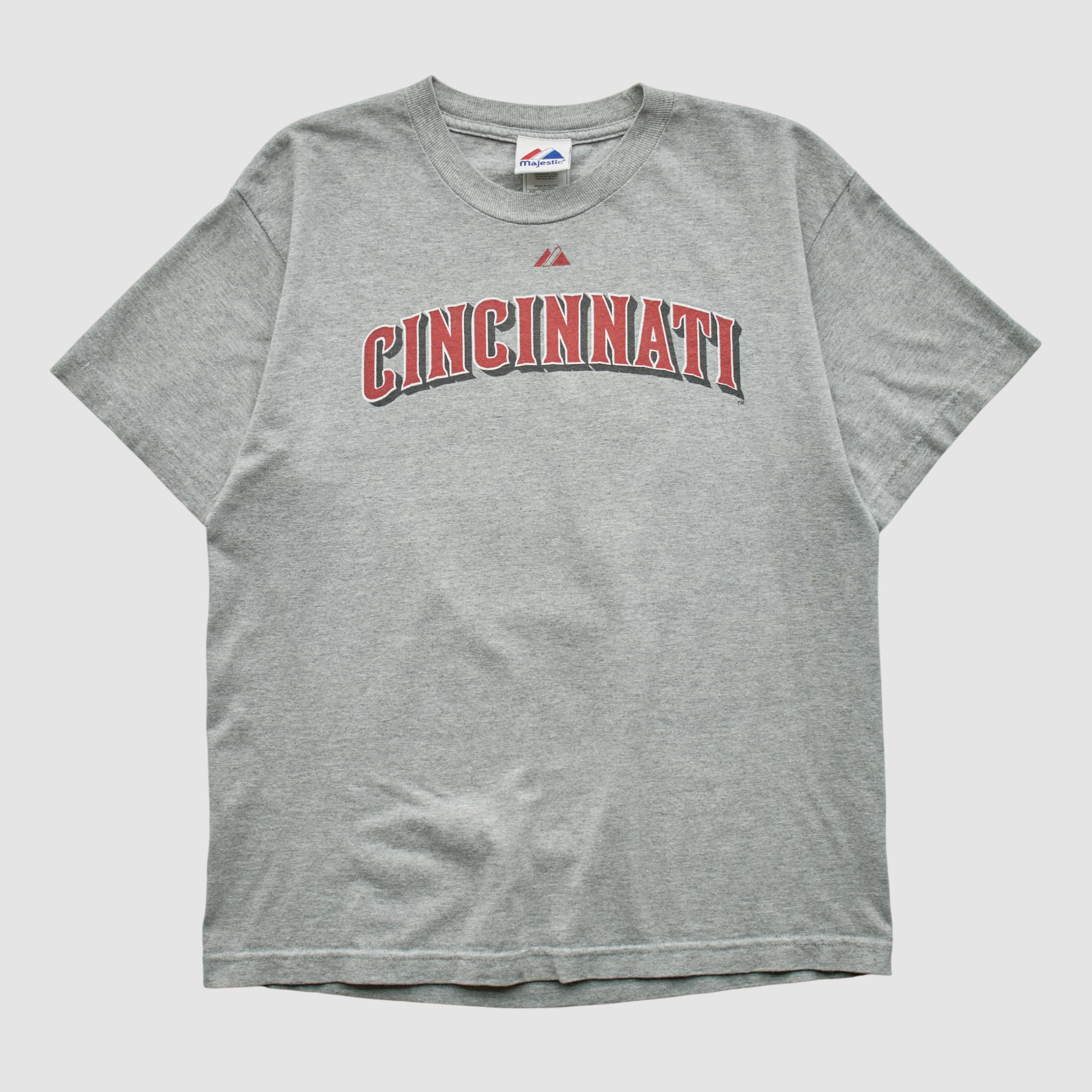 Cincinnati Reds Majestic 2010s T-shirt - Heather Gray - S