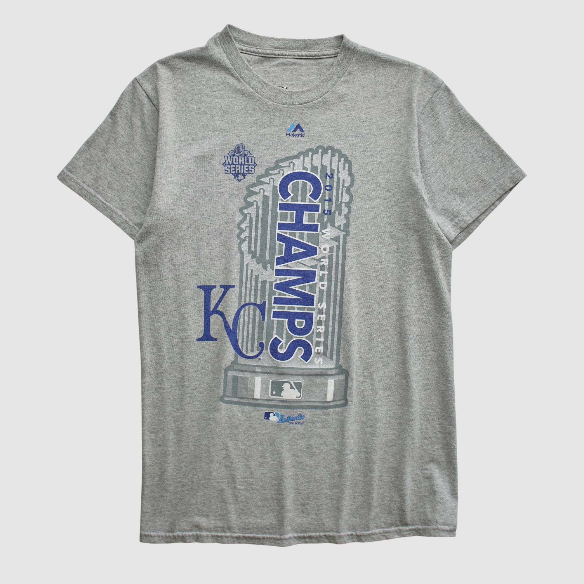 Kansas City Royals Majestic 2015 T-shirt - Heather Gray - S